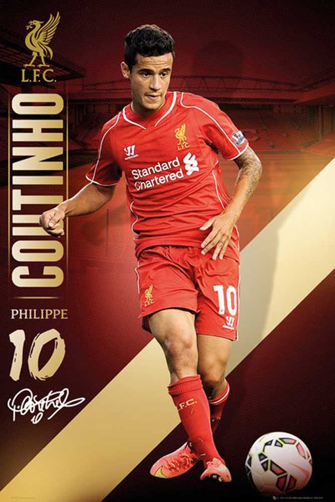Poster Fußball - Poster - Liverpool - Countinho 14/15