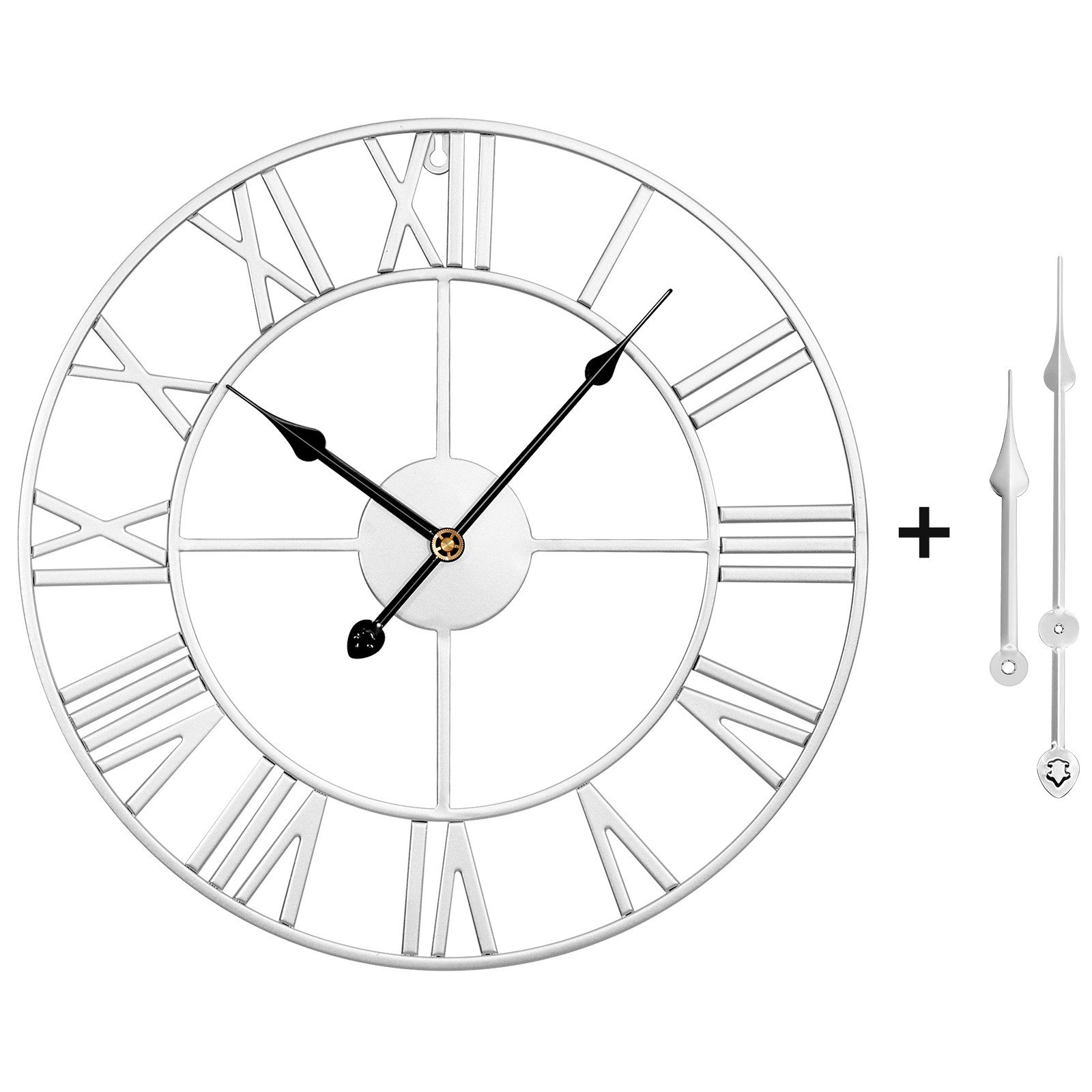 Yorbay Wanduhr 40cm Metall Wohnzimmeruhr mit günstig online kaufen
