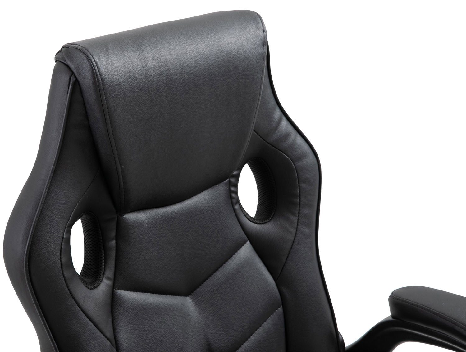 CLP Gaming Kunstleder, Chair schwarz/schwarz drehbar höhenverstellbar und Omis
