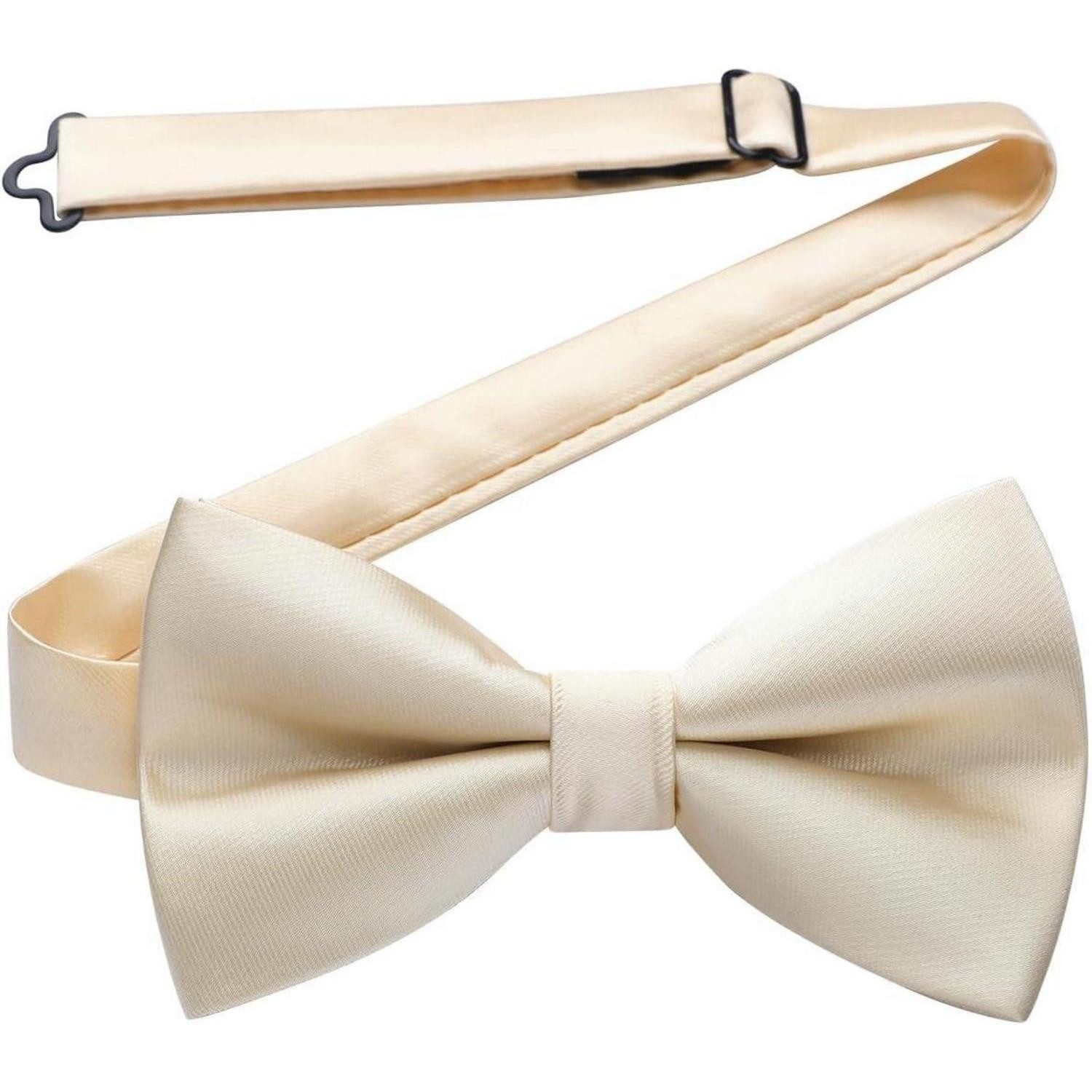 LuxusKollektion Fliege Fliege Herren Gebunden Verstellbar Paisley Hochzeit Anzug Champagner 2