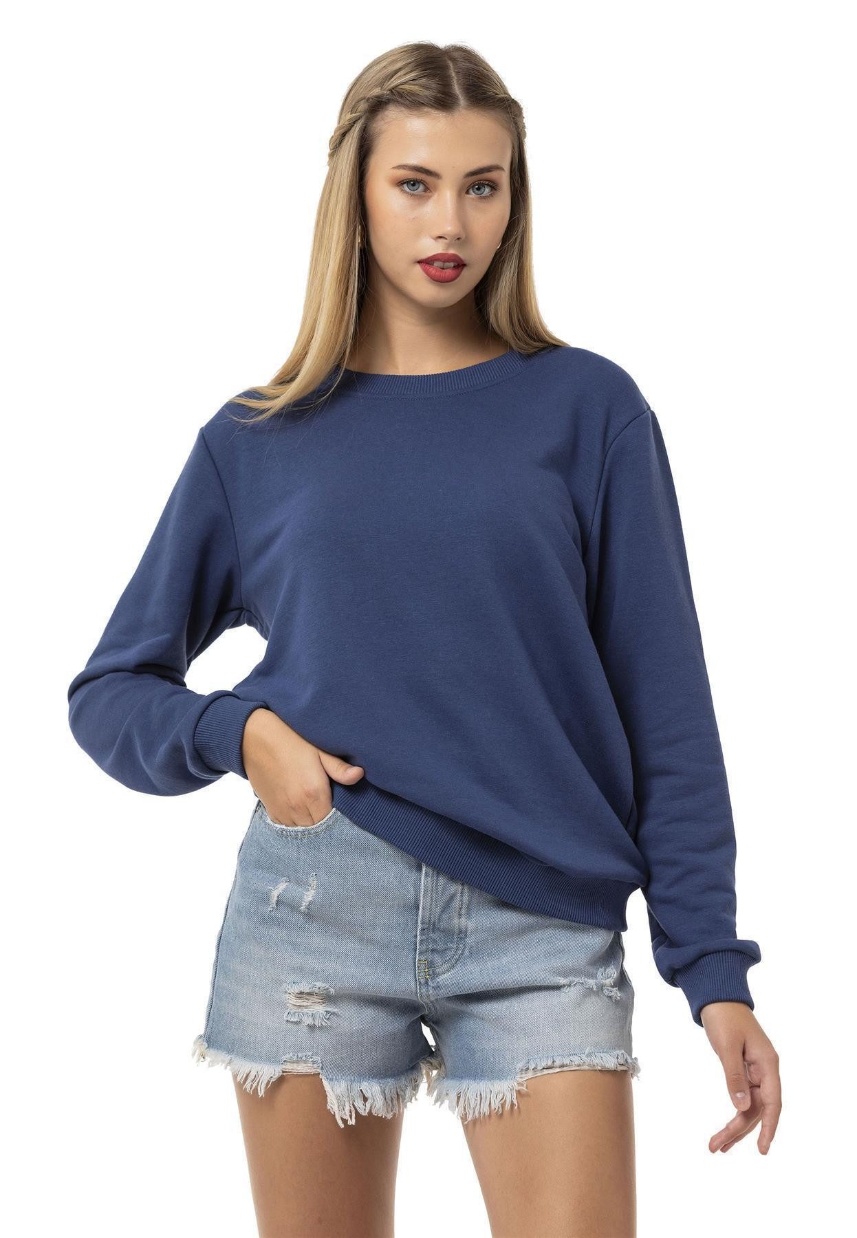 RedBridge Sweatshirt mit Rundhals – weiche Sweatware, Rippbündchen