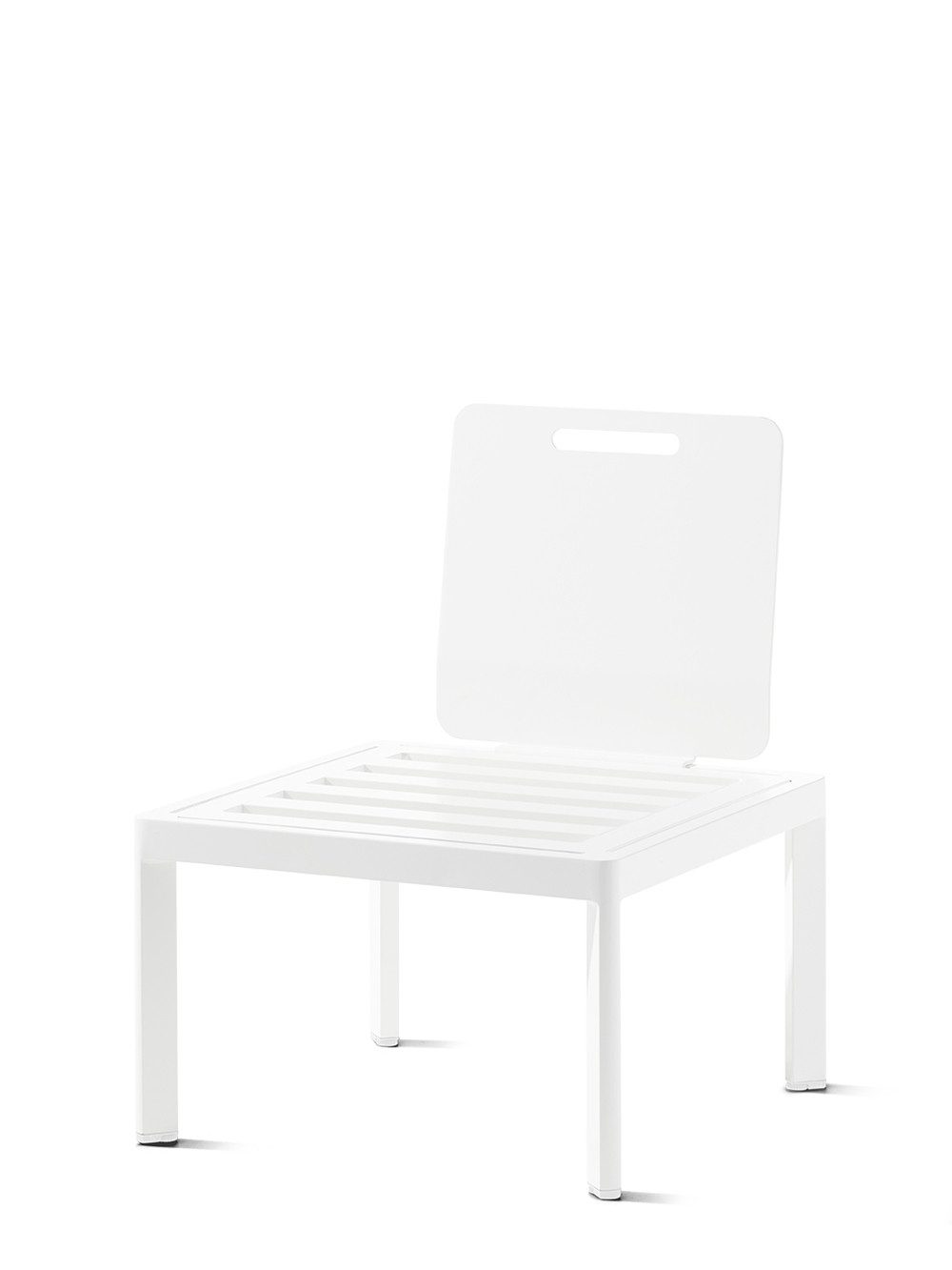 Gartenstuhl in weiss, Aluminium - 60x77x60cm (BxHxT)