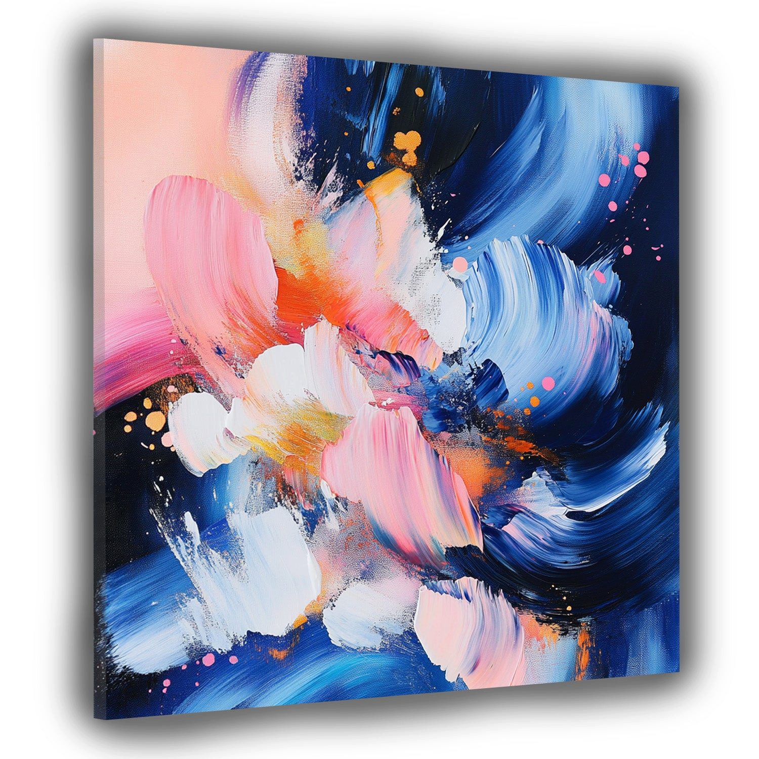 Artedinoi Leinwandbild Expressive Farbdynamik kräftig Leinwandbild Wandbild Kunstdruck XL Wan