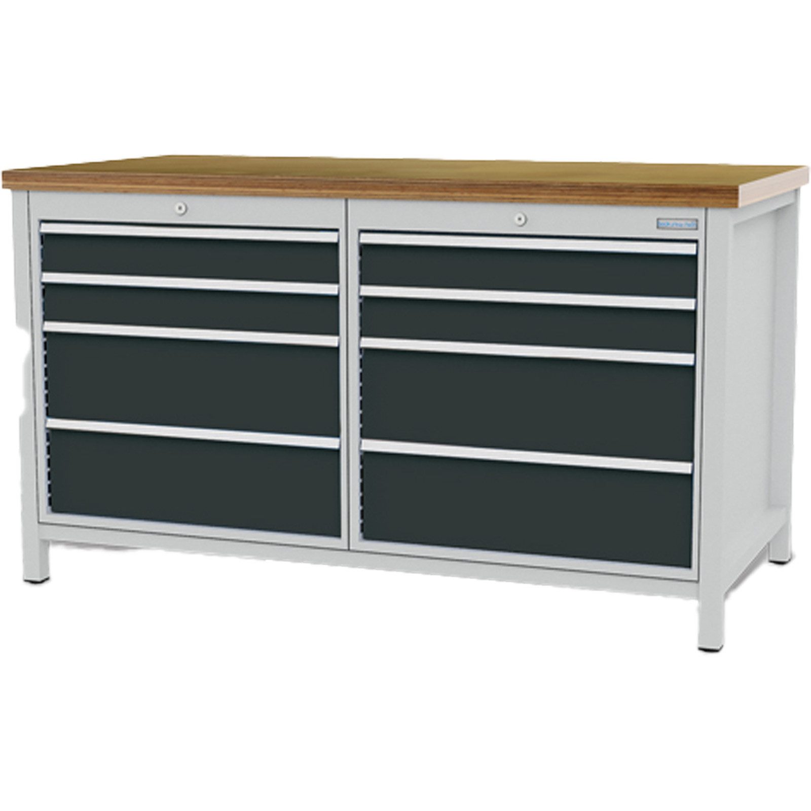BEDRUNKA+HIRTH Werkbank Bedrunka+Hirth Kastenwerkbank Breite 1.500 mm R 24-24 8x Schublad...