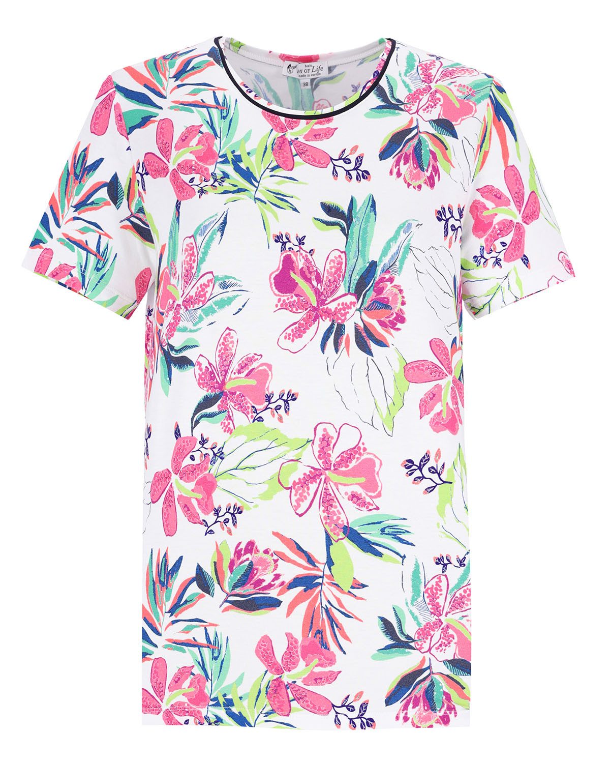 Blusenshirt Shirt 1/2 Arm Alloverprint