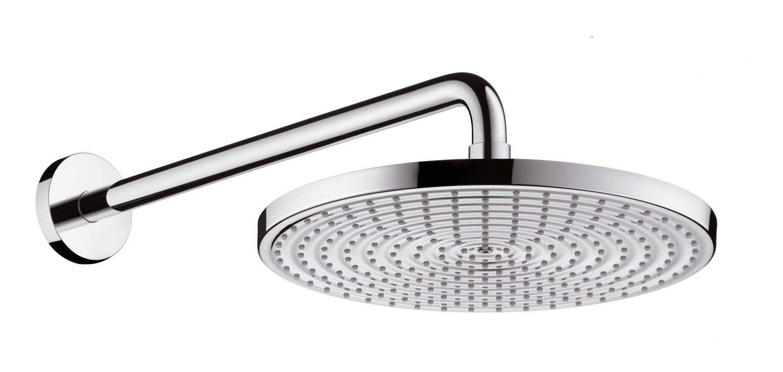 hansgrohe Kopfbrause Raindance S, Tellerkopfbrause 300 1jet mit Brausearm 460 mm - Chrom