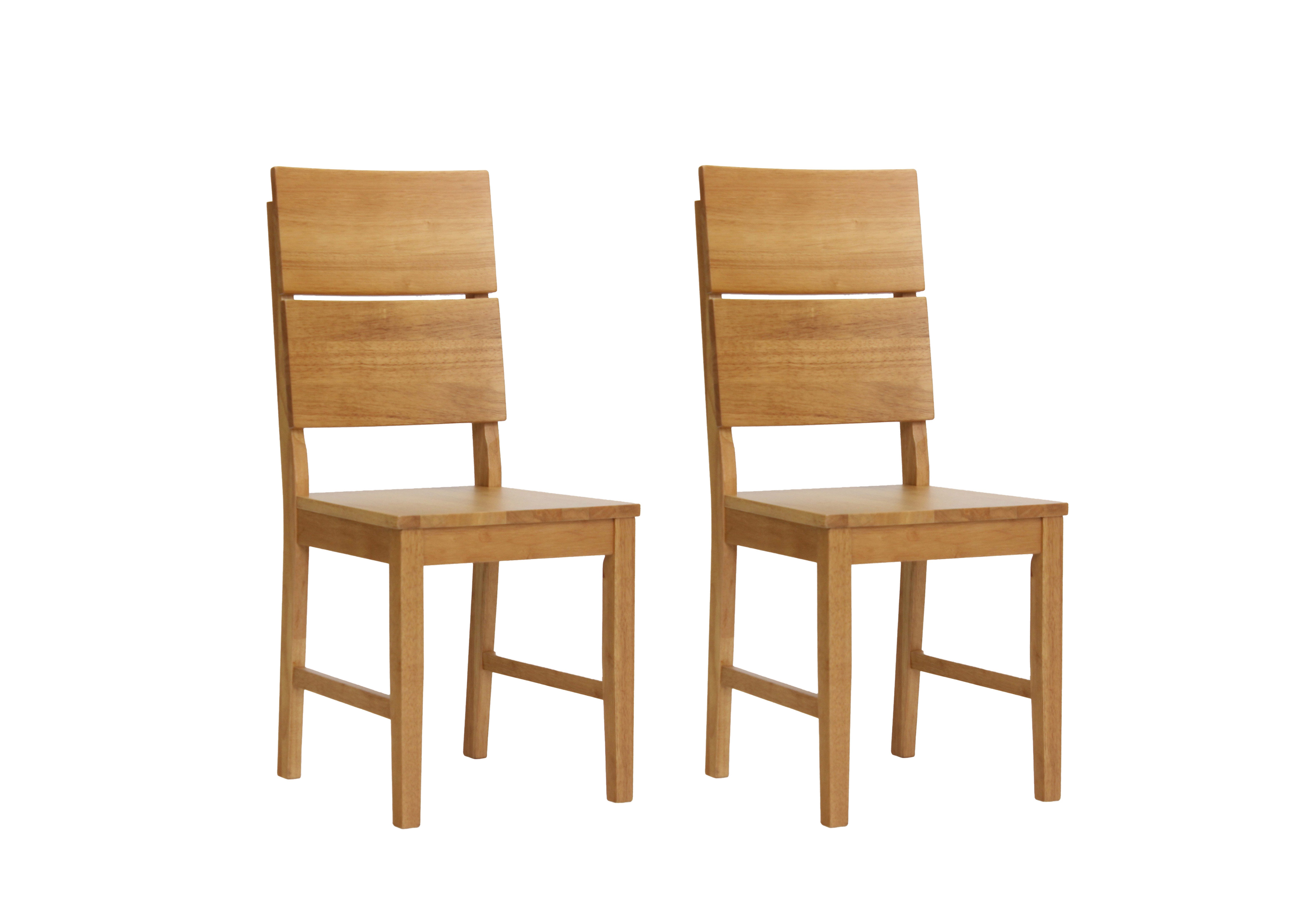 Woodroom Holzstuhl Kota (2er-Set Hevea massiv günstig online kaufen