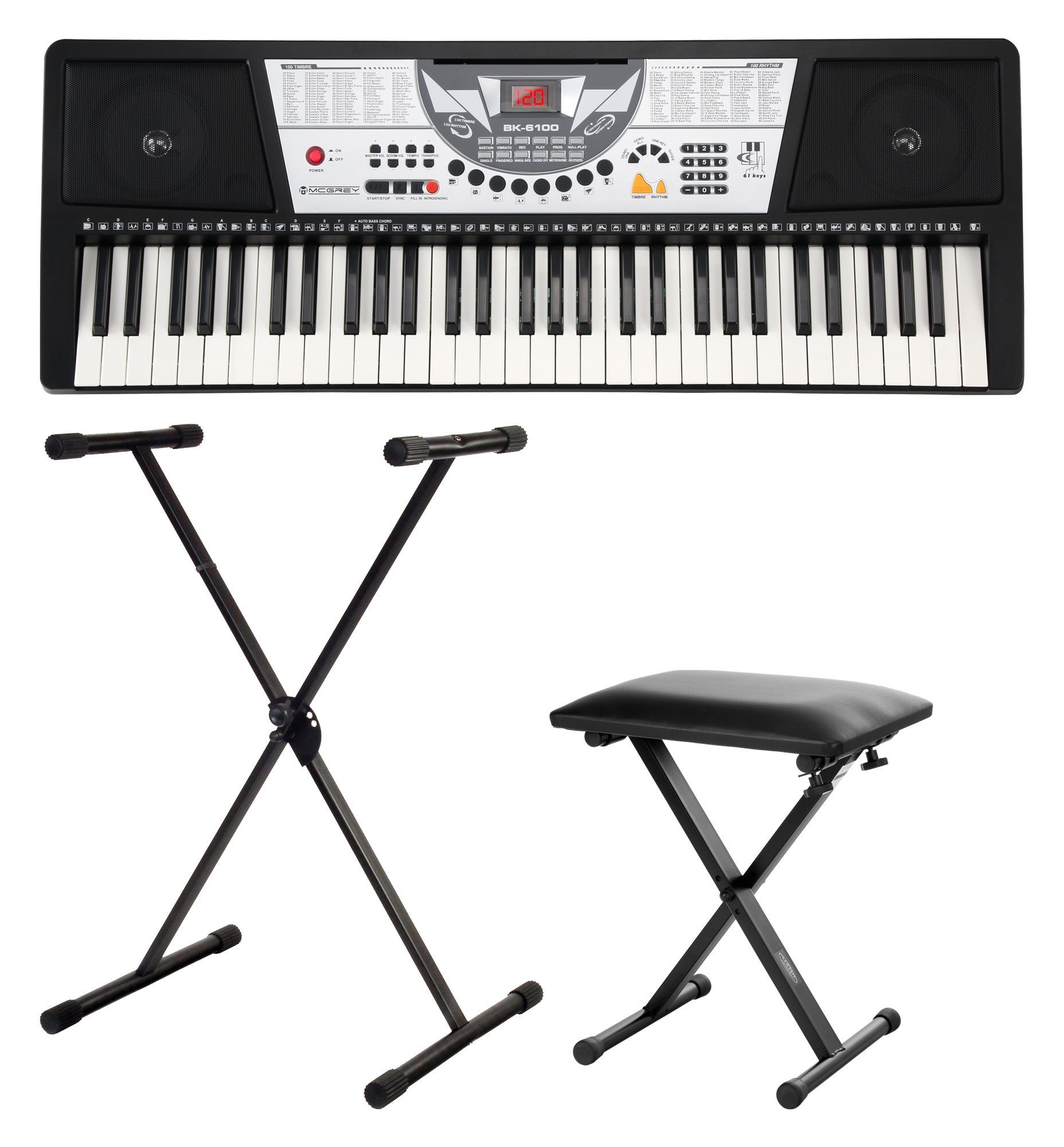 Home-Keyboard BK-6100 - 61 Tasten Einsteigerkeyboard