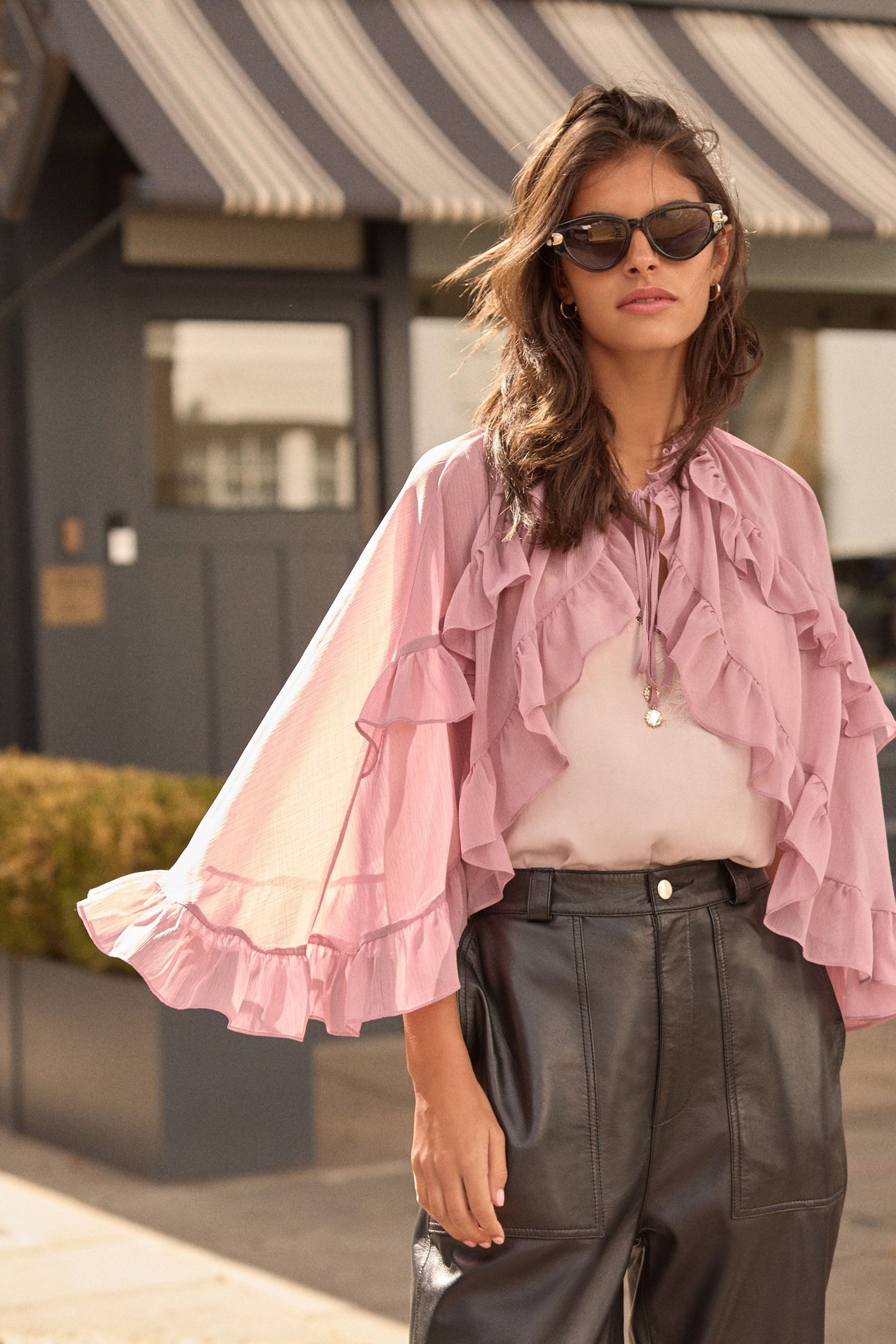 Next Cape Cape-Cover-up mit Raffung (1-St)