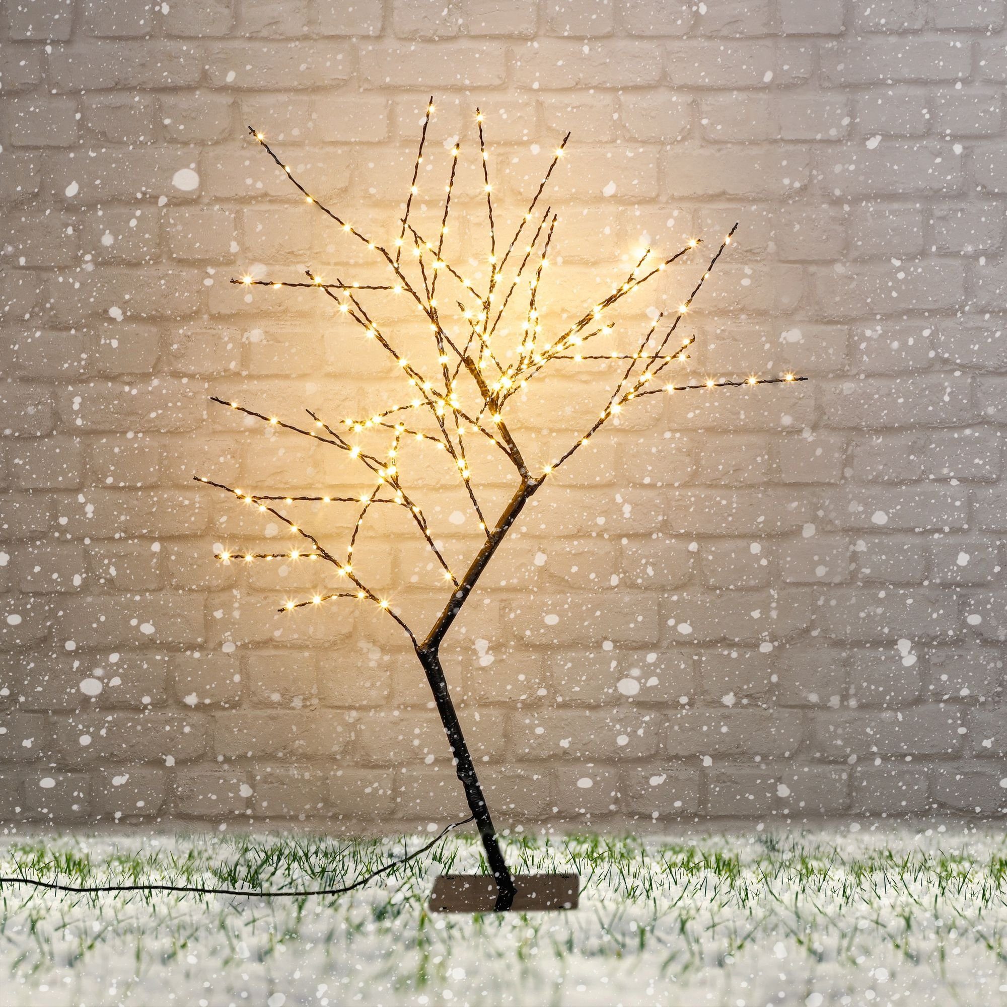 GartenHero Künstlicher Lichterbaum Weihnachten LEDs Lichtbaum, Weihnachtsbaum 80cm 198 Dekoration beleuchtet