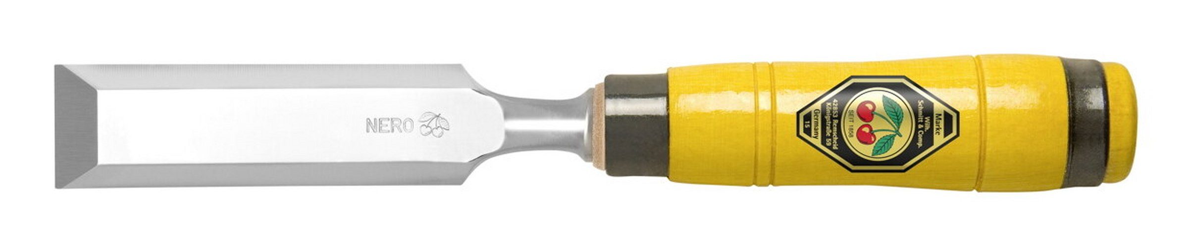 Kirschen Stechbeitel, Zimmermannsbeitel "Nero" 28 mm mit rundem Weißbuchenheft