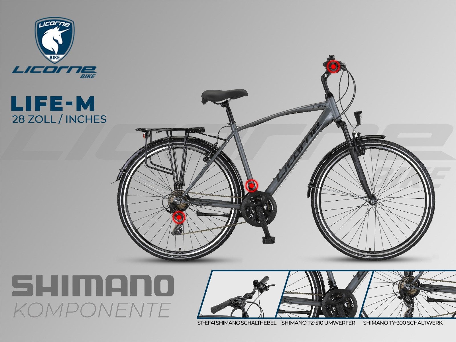 Licorne Bike Trekkingrad Life M-V-ATB
