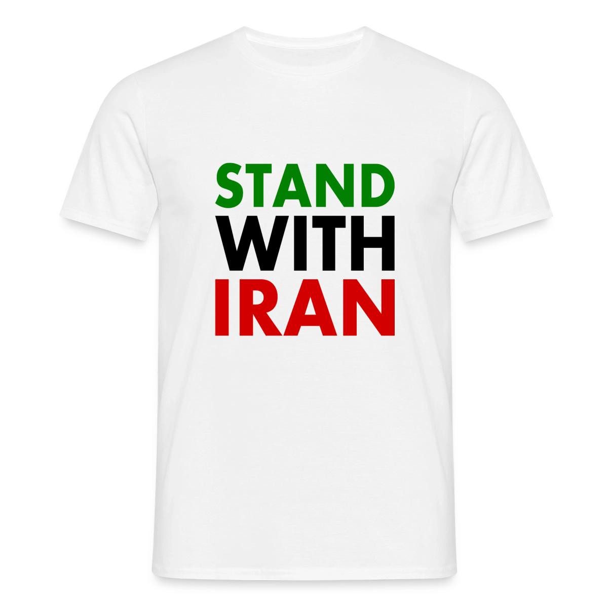 T-Shirt Stand With Iran Männer T-Shirt