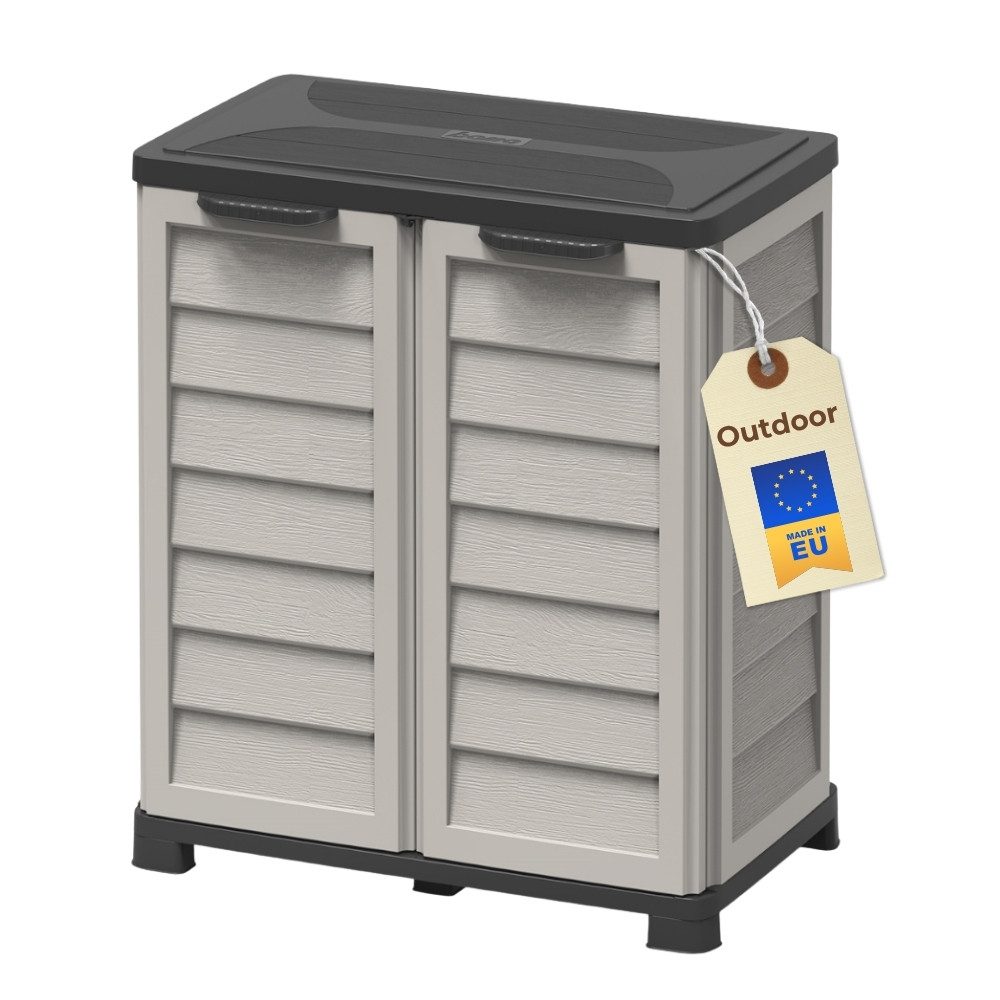 GarPet Garten-Geräteschrank Gartenschrank Wetterfest Outdoor Kunststoff Schrank Balkonschrank