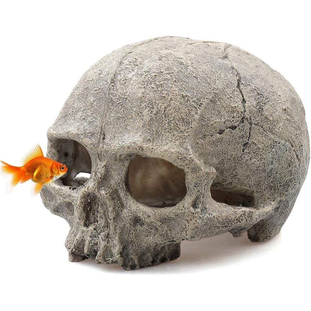 Schädel Haus Dekoration Skelett Deko Tischdekor Totenschädel Aquarium Figur  Kopf kaufen bei