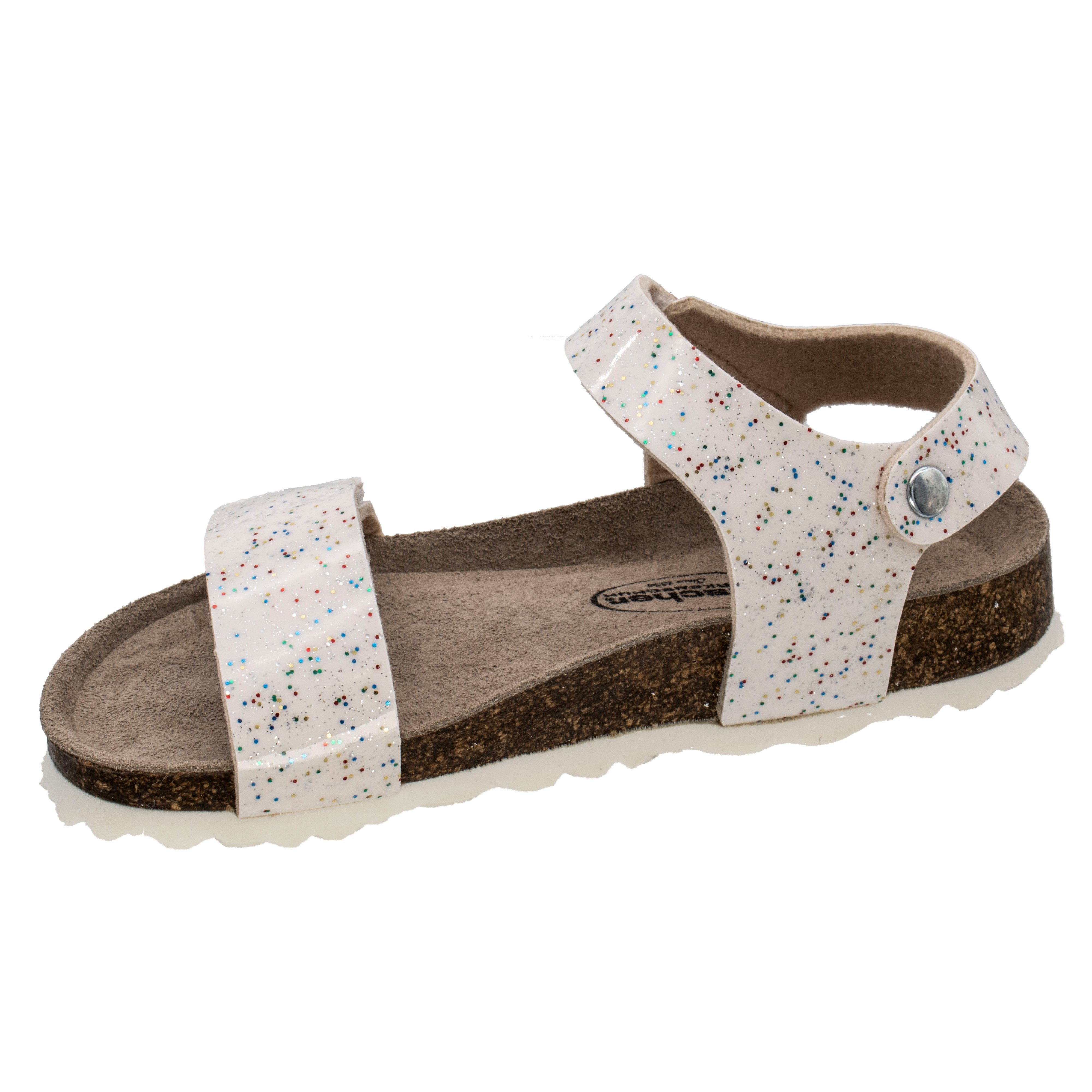 Fischer-Markenschuh Hawaii Sandalette aus Vegano (Lederimitat), Fleecefutter, gepolstertes Lederfußbett