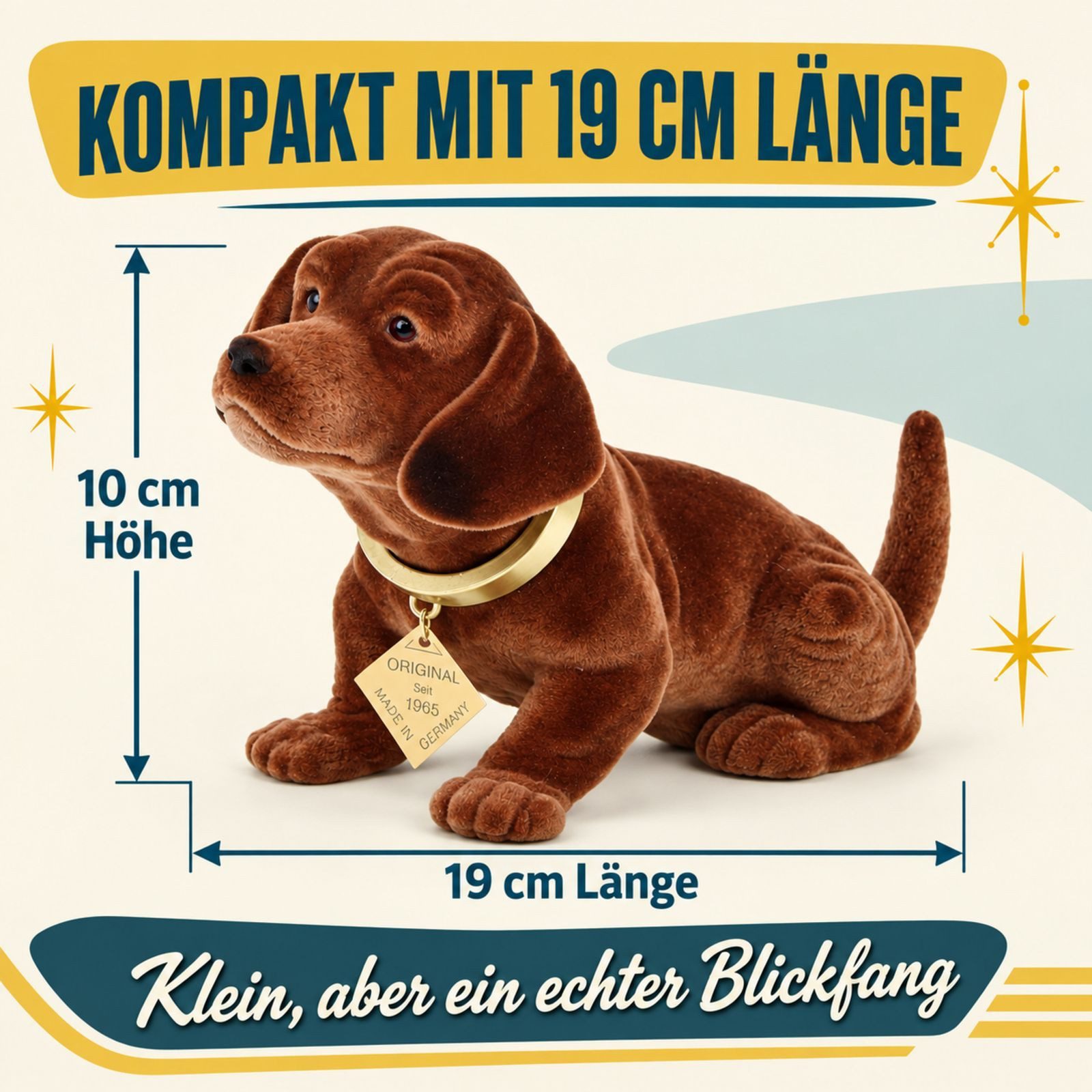 Kremers Schatzkiste Dekofigur Original Wackeldackel klein Wackelhund 19cm Auto Hutablage von Rakso – Bild 4 von 5
