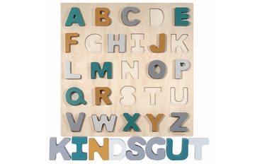 KINDSGUT Puzzle ABC-Puzzle, 26 Puzzleteile, Holzpuzzle zur Förderung der Motorik