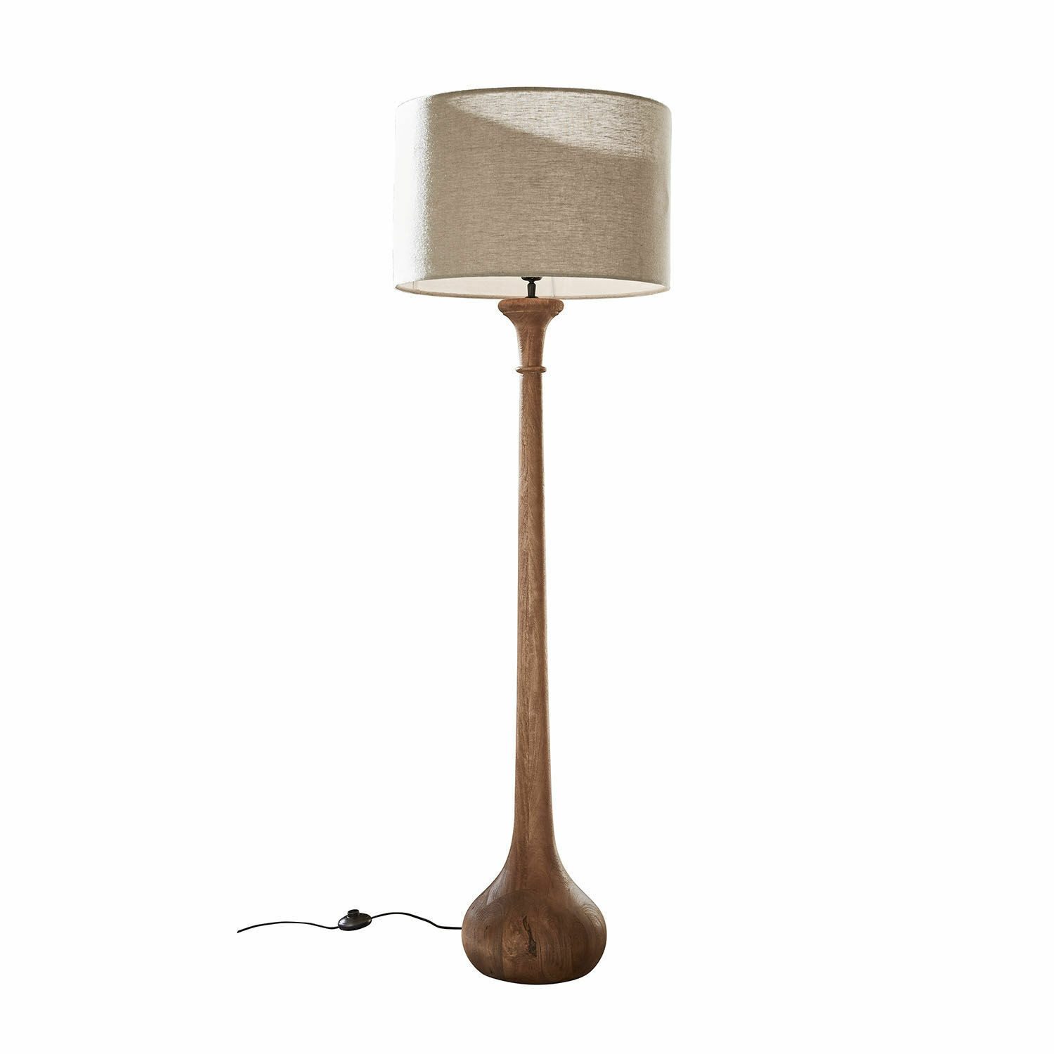 Stehlampe Stehlampe Andrées braun/leinen