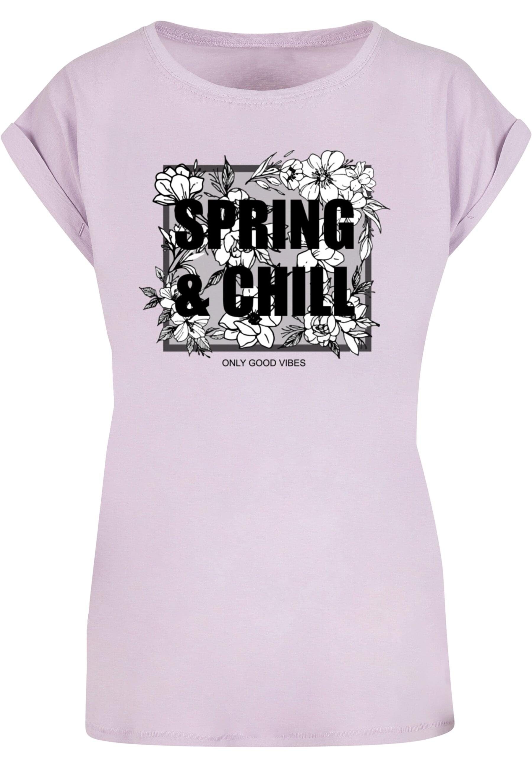Merchcode T-Shirt Chill Spring Ladies ) And Shoulder Extended Damen (1-tlg Tee