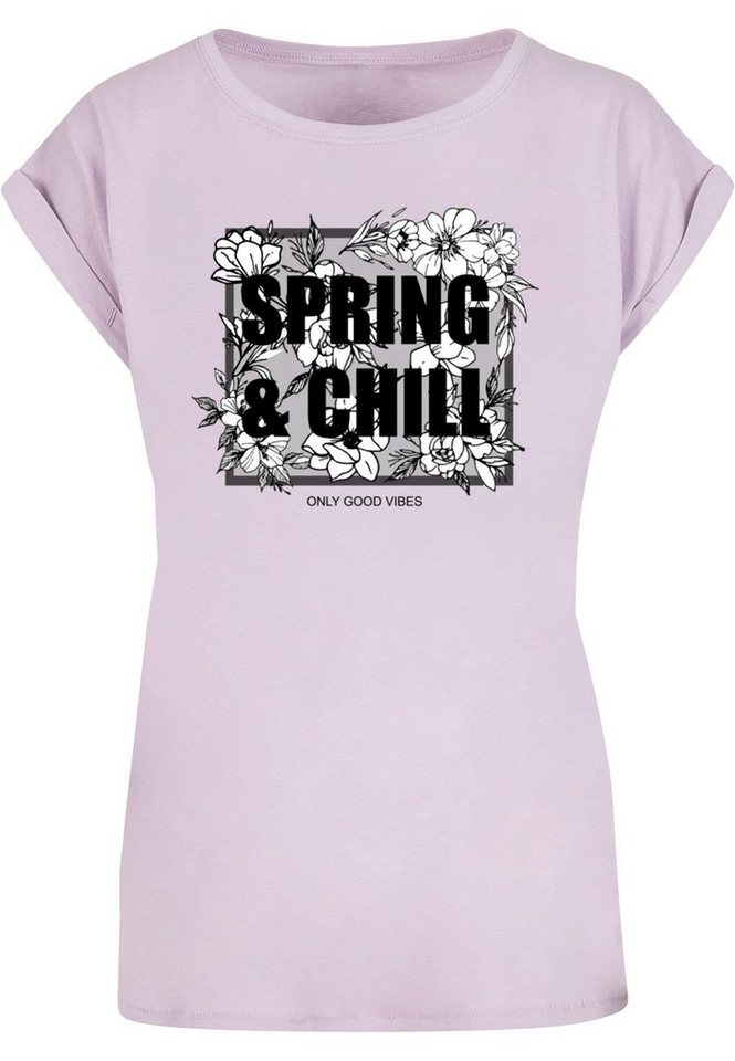 Chill And Merchcode (1-tlg Tee Extended ) Shoulder T-Shirt Ladies Spring Damen