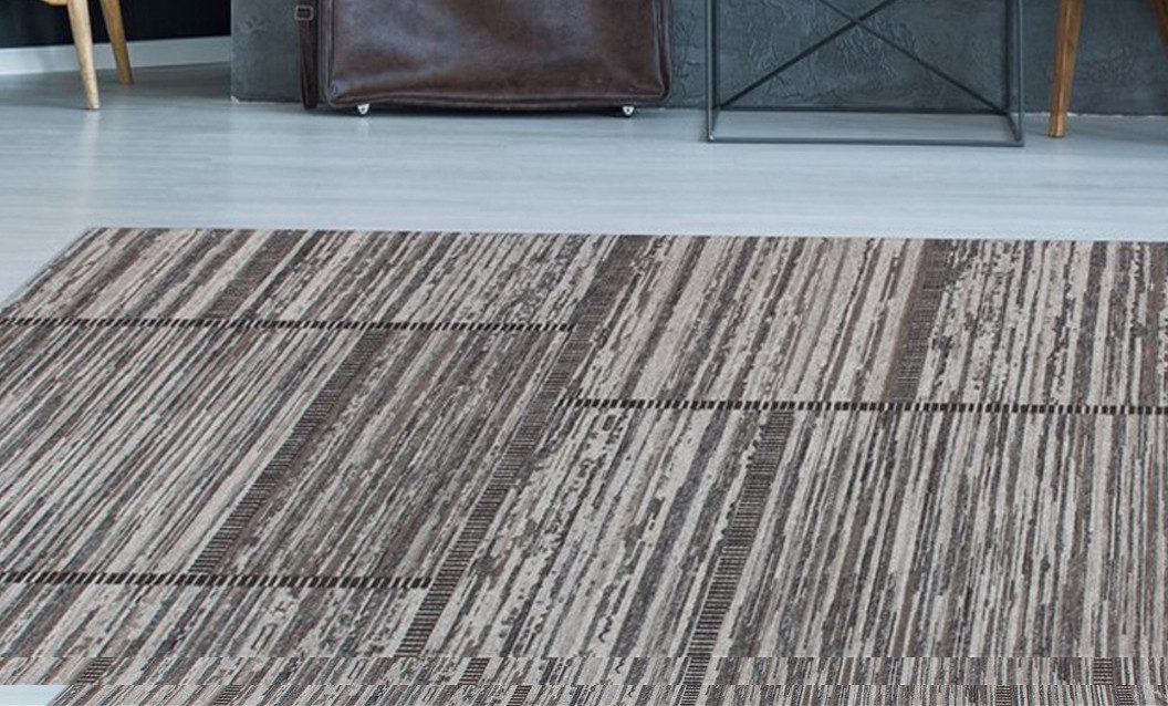 Kayoom Teppich Phoenix 112, rechteckig, Höhe: 6 mm, Dezenter Jacquard-Teppich, Flachflor, Aus pflegeleichten Materialien