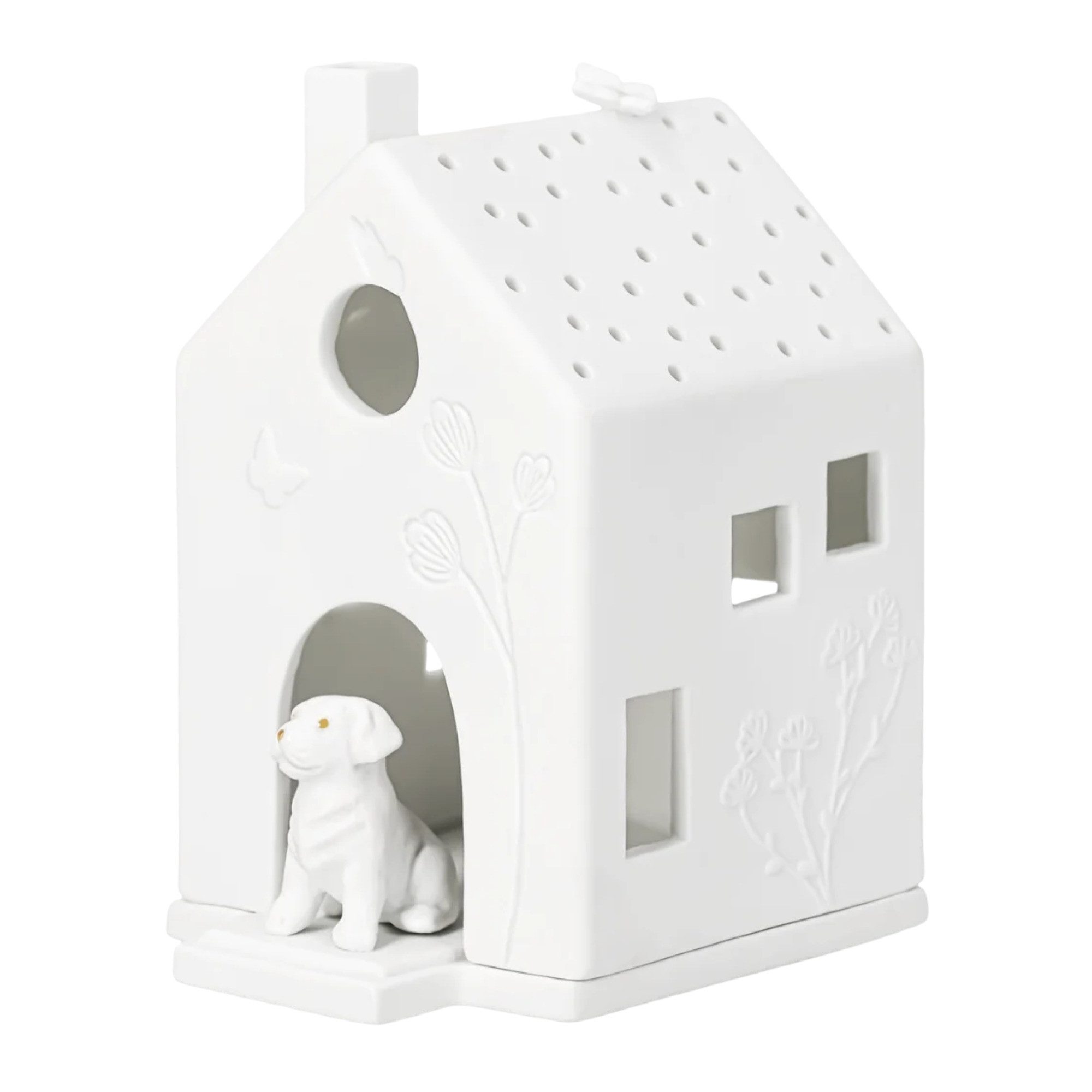Räder Teelichthalter Räder Lichthaus Hund Weiß