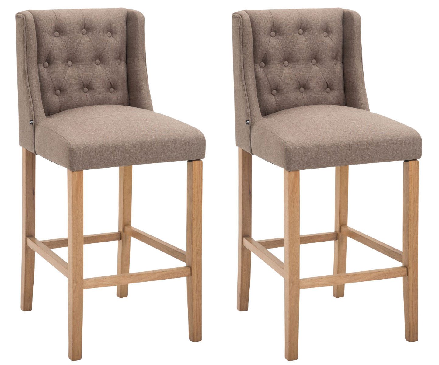 CLP Barhocker Cassandra Stoff (2er Set, günstig online kaufen