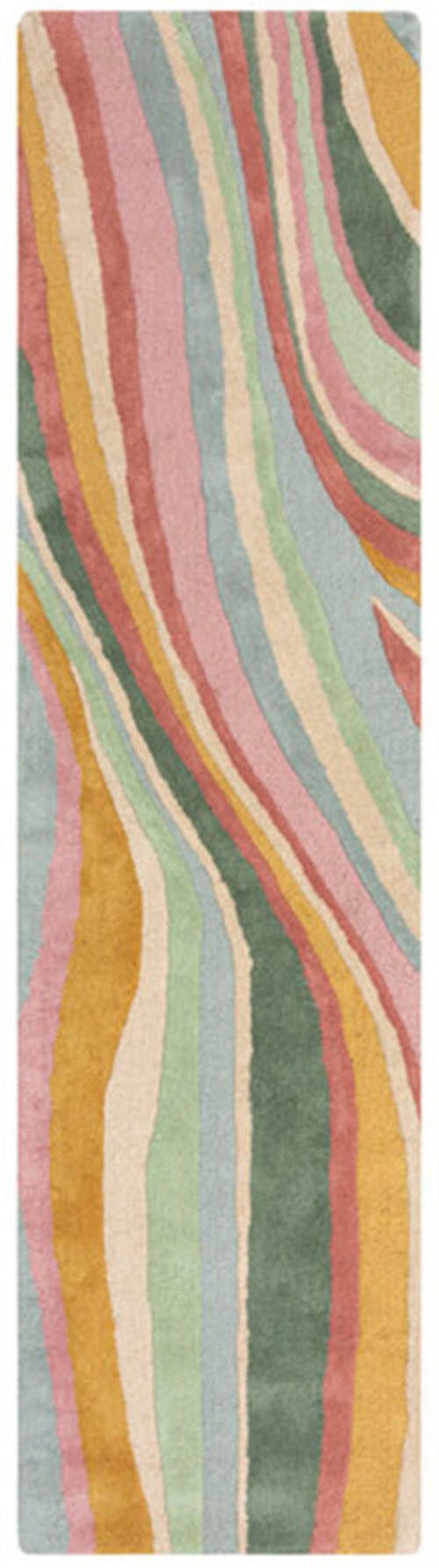FLAIR RUGS Wollteppich Abstract Flow handgetuftet, rechteckig, Höhe: 10 mm, Wolle, Teppich, Wohnzimmer, Schlafzimmer, Esszimmer