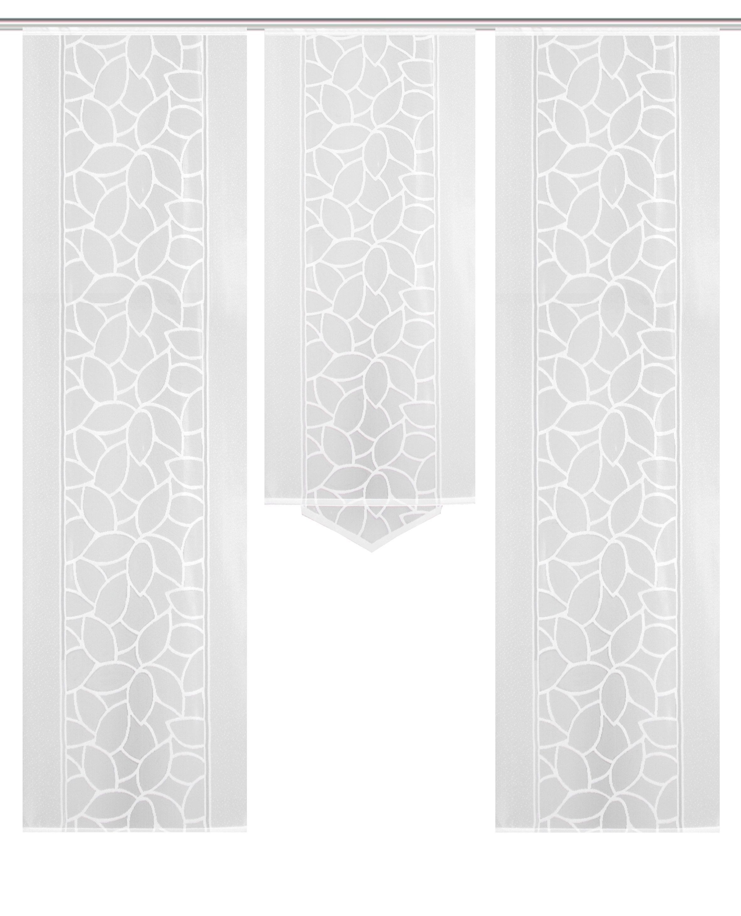 HOME WOHNIDEEN Schiebegardine JENNA (3 St), Klettband, halbtransparent, Sch günstig online kaufen