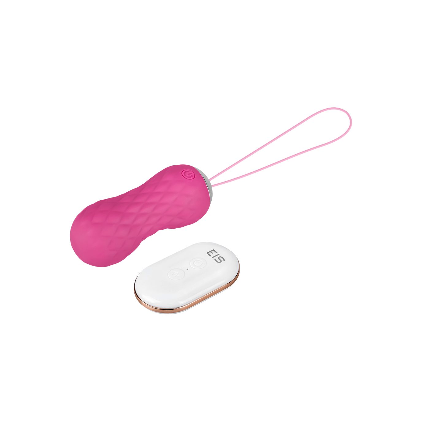 EIS Liebeskugeln 8,7cm", mit EIS Fernbedienung, pink Vibro-Ei, Silikon, ABS-Kunststoff "Rotierendes wasserdicht