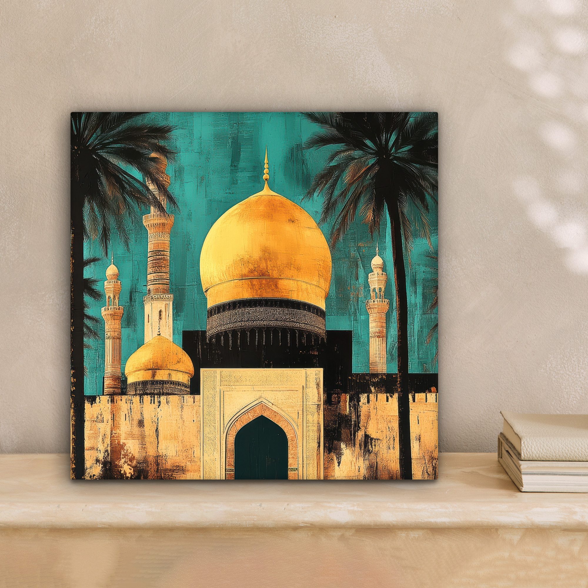 OneMillionCanvasses® Leinwandbild Moschee - Gold - günstig online kaufen