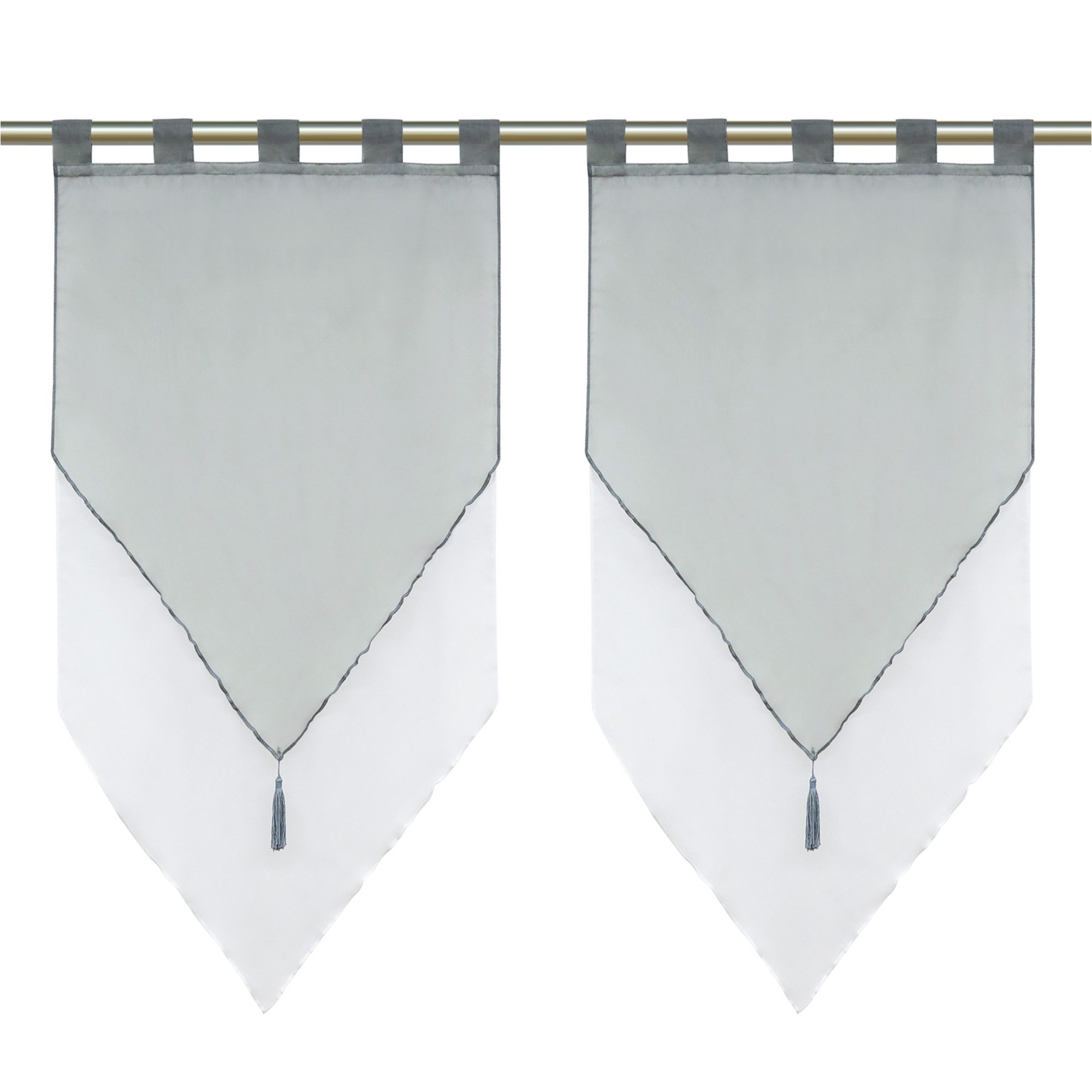 Delien Scheibengardine Lydia (2 St), Schlaufen, mit Quaste Panneaux günstig online kaufen