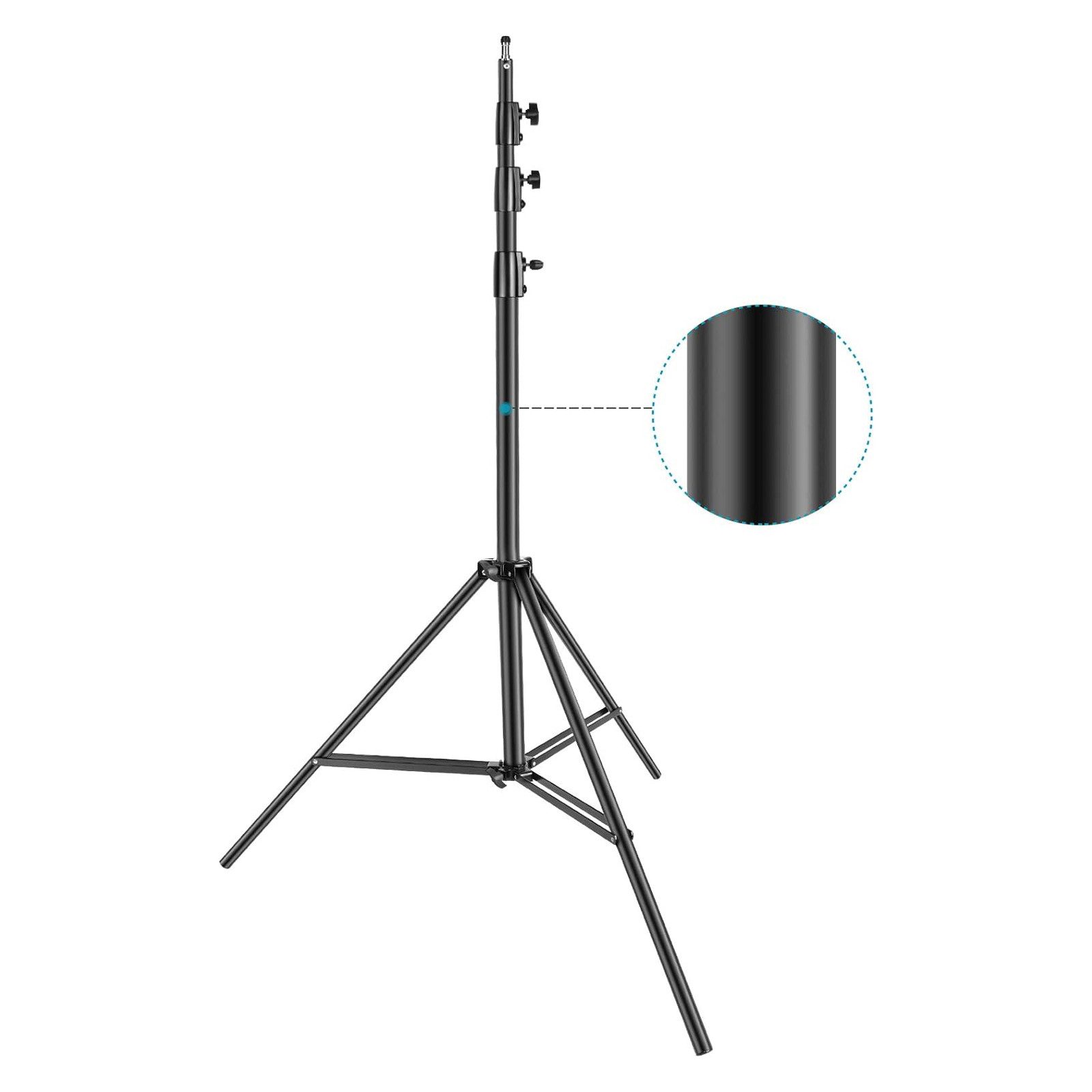 Neewer Schwerlast Lichtstativ, 13ft/4m verstellbarer Metall C Stand Schwarz Lampenstativ (Fotostativ, Federpolster 1/4" Schraube, für Studio, max Belastung 10kg)