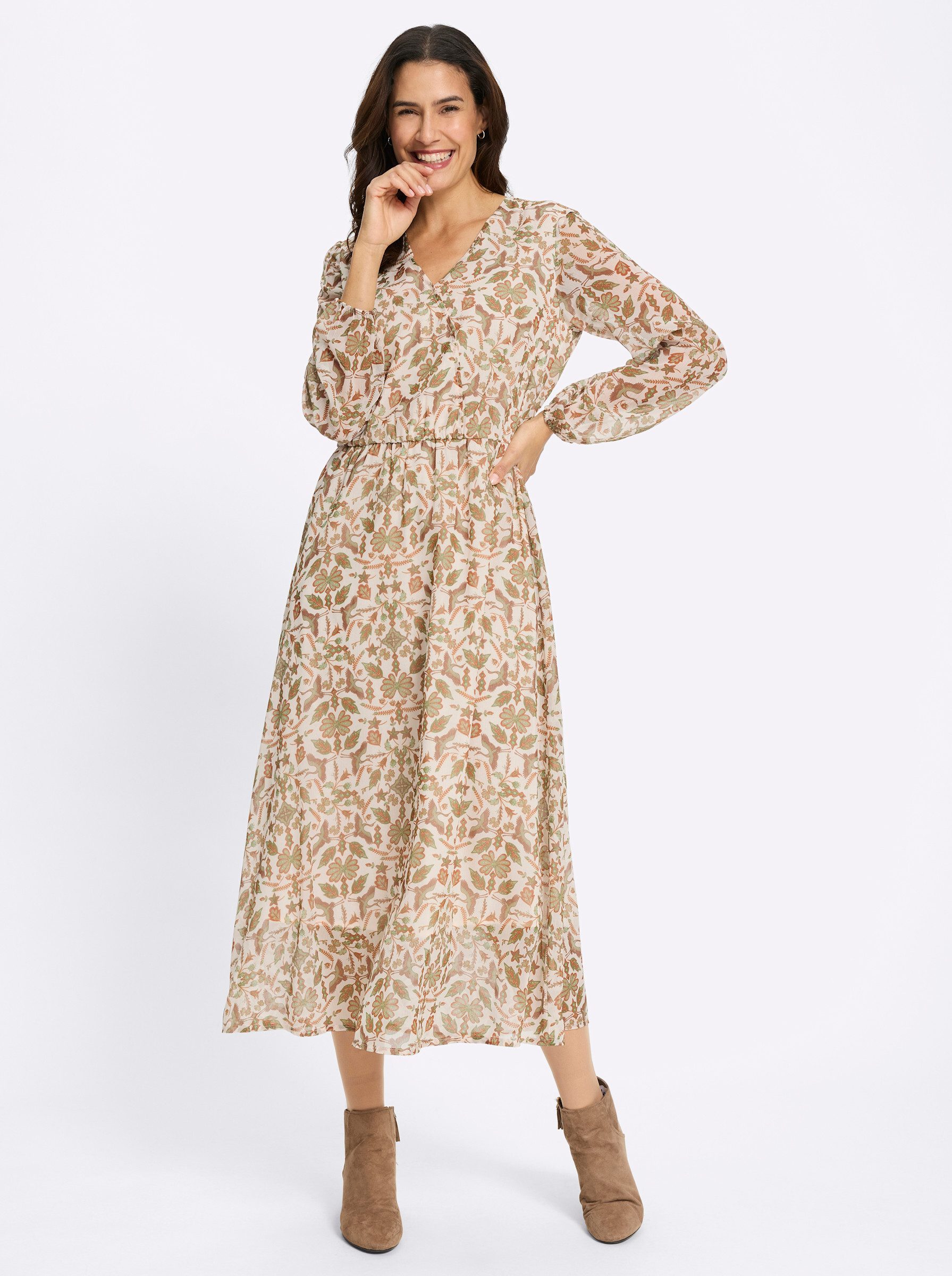 Witt Etuikleid Druck-Kleid Kurzarm .