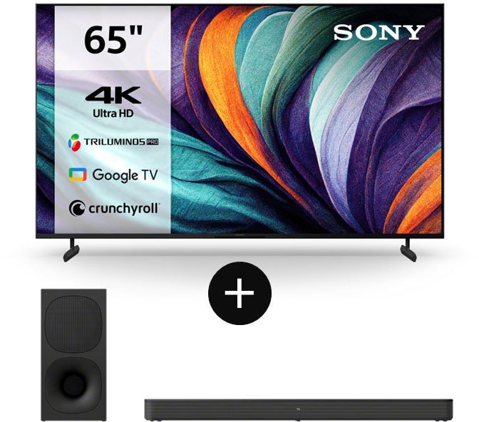 Sony KD65X80L LED-Fernseher (164 cm/65 Zoll, 4K Ultra HD, Google TV, Smart- TV, TV + Soundbar)
