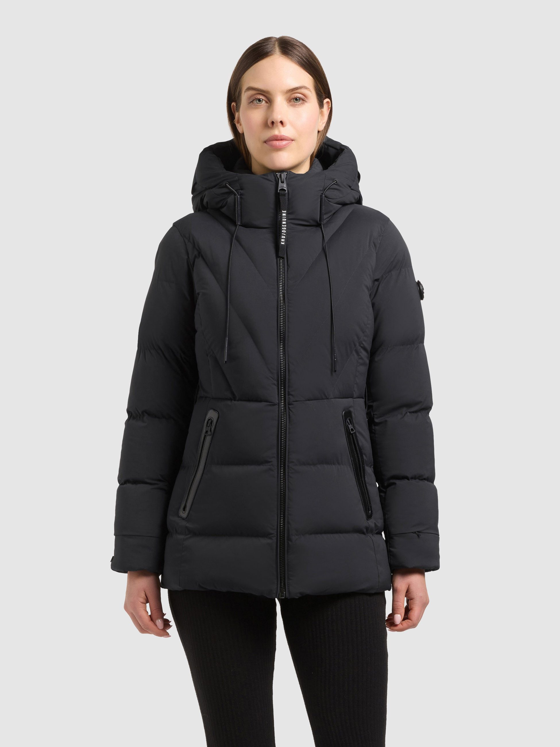 khujo Steppjacke RABB2 Applikationen aus Kunstleder