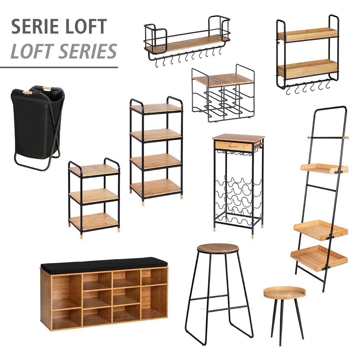 3 Loft, Etagen Ablageregal WENKO