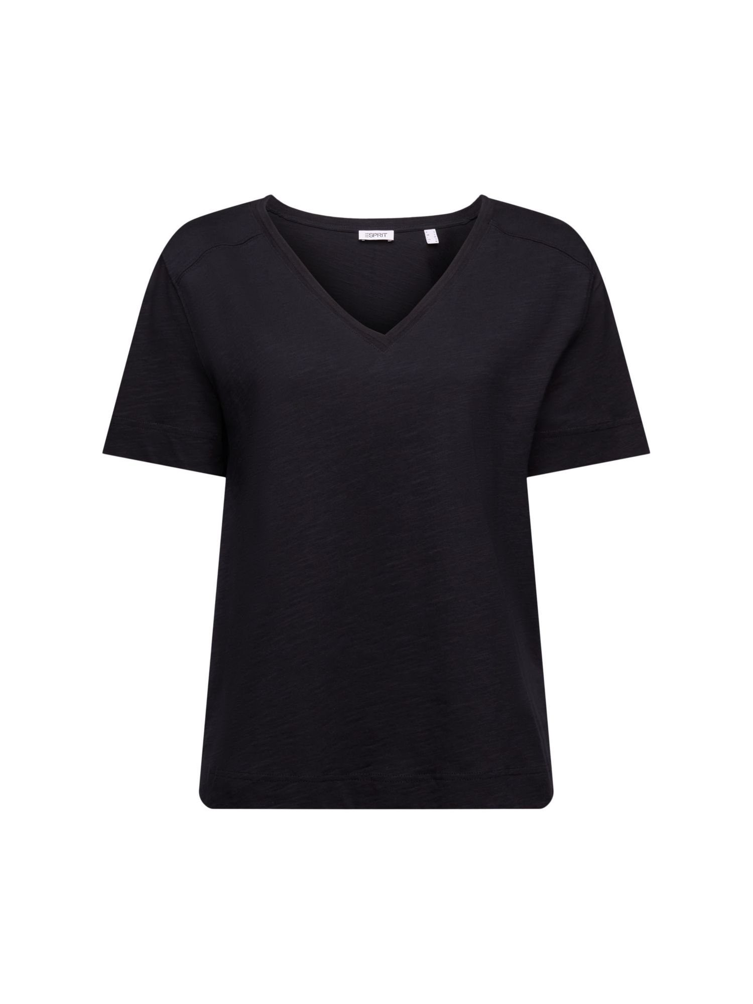 Esprit T-Shirt Jersey-T-Shirt mit V-Ausschnitt (1-tlg)