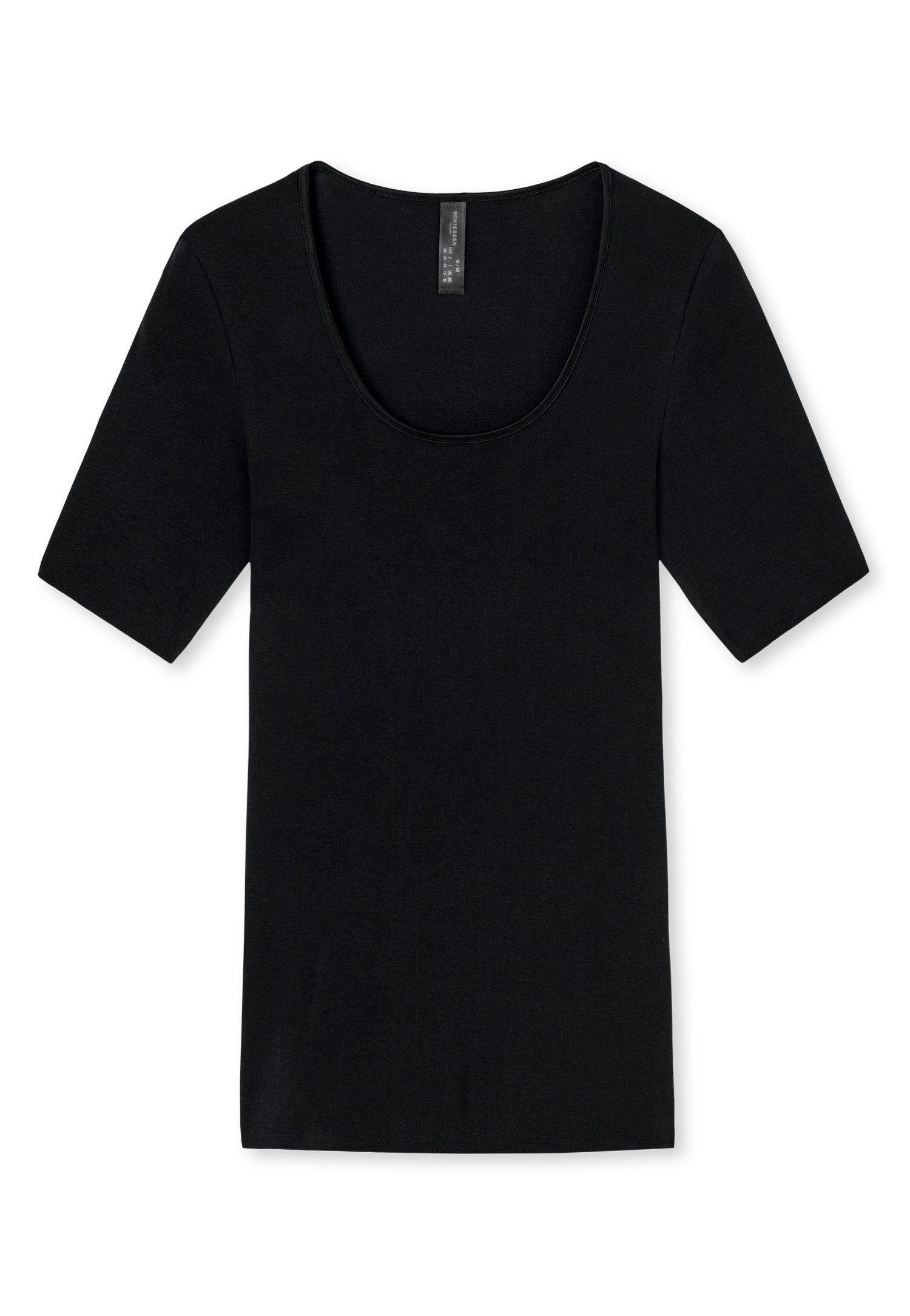Schiesser Kurzarmshirt Luxury Rundhals-Ausschnitt, 1/2-Arm, Baumwolle, günstig online kaufen