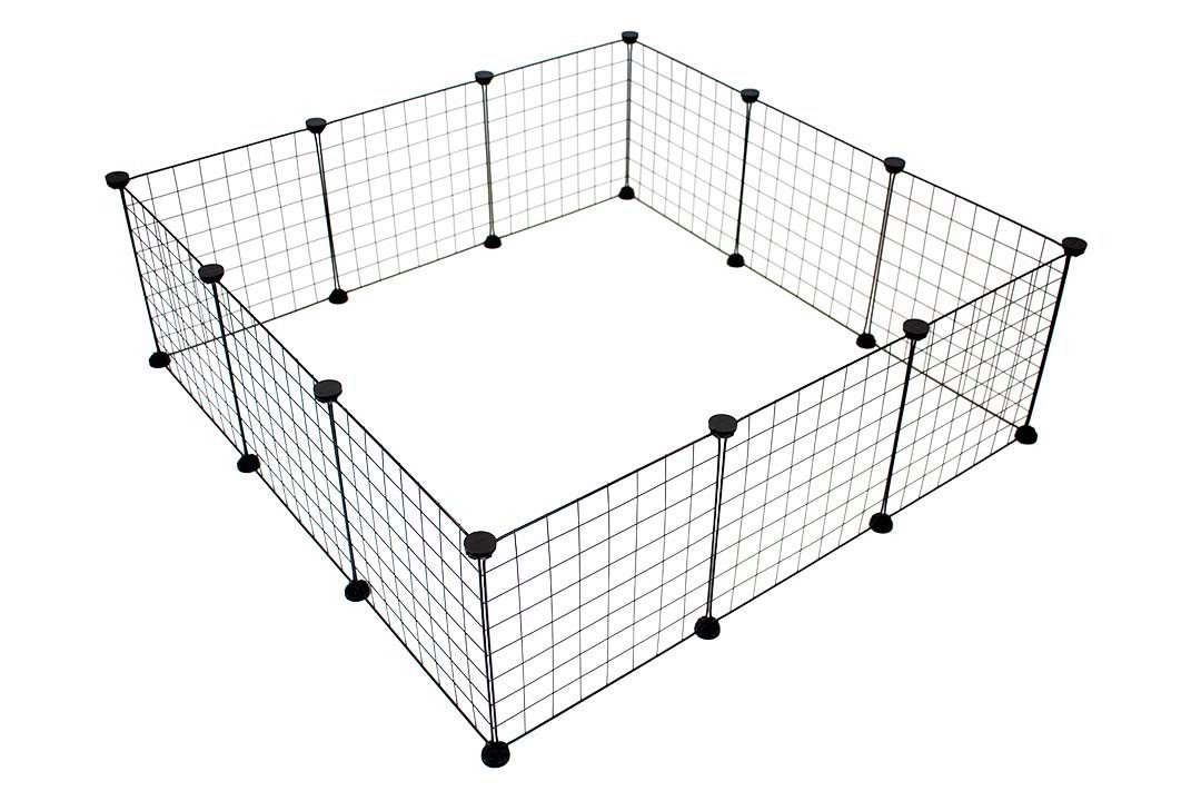 DUVO+ Freigehege Duvoplus modulares Kleintiergehege - schwarz