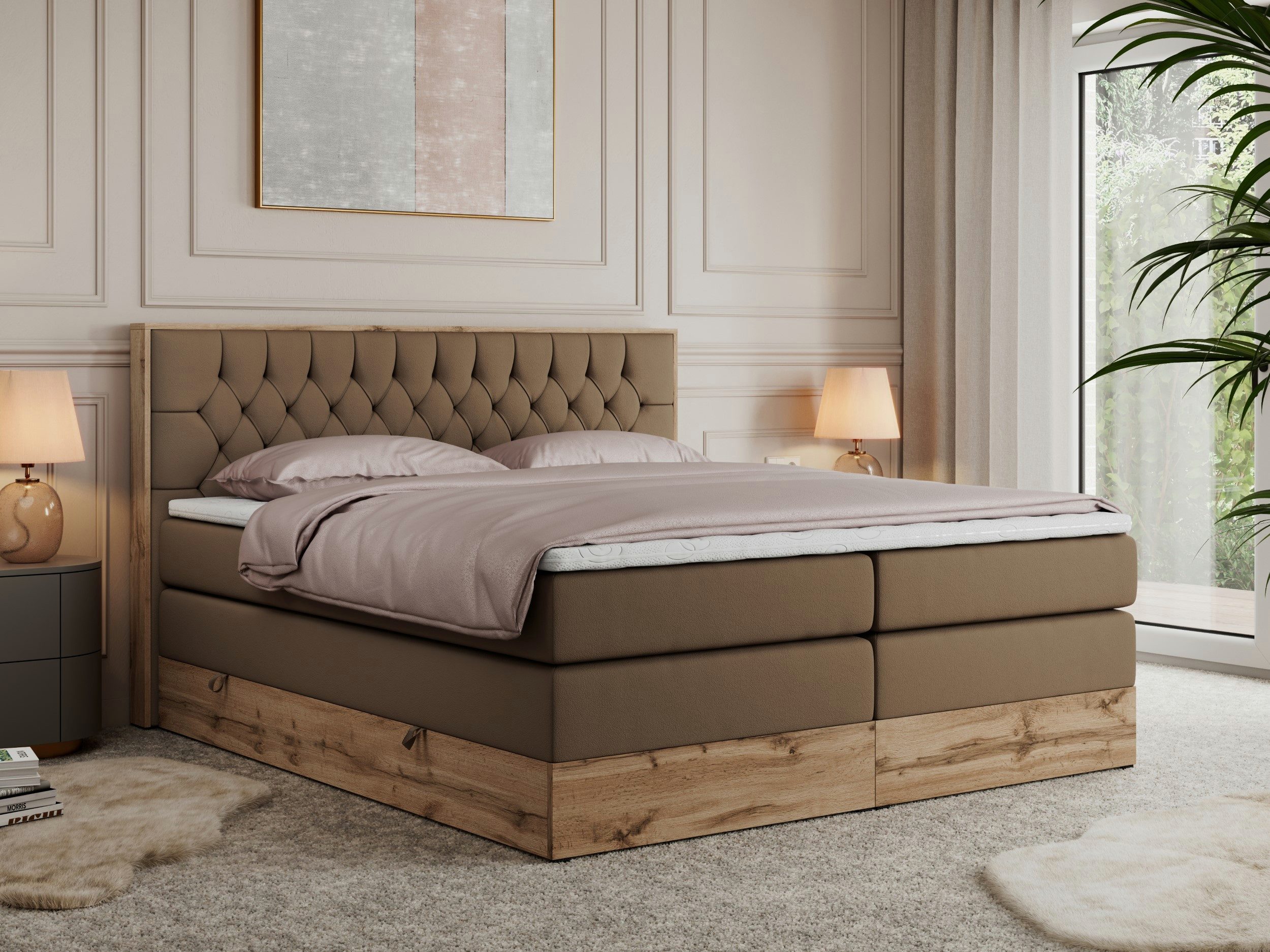 MKS MÖBEL Boxspringbett AMORE KING (Set, günstig online kaufen