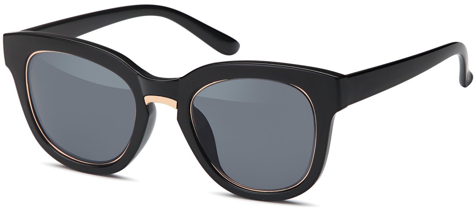 Glas Getönt / Schwarz-Gold (1-St) styleBREAKER Sonnenbrille Gestell Grau getönt