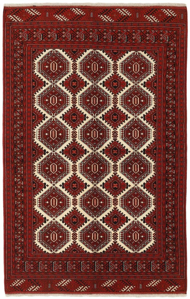 Orientteppich Turkaman 159x242 Handgeknüpfter Orientteppich / Perserteppich, Nain Trading, rechteckig, Höhe: 6 mm | Kurzflor-Teppiche