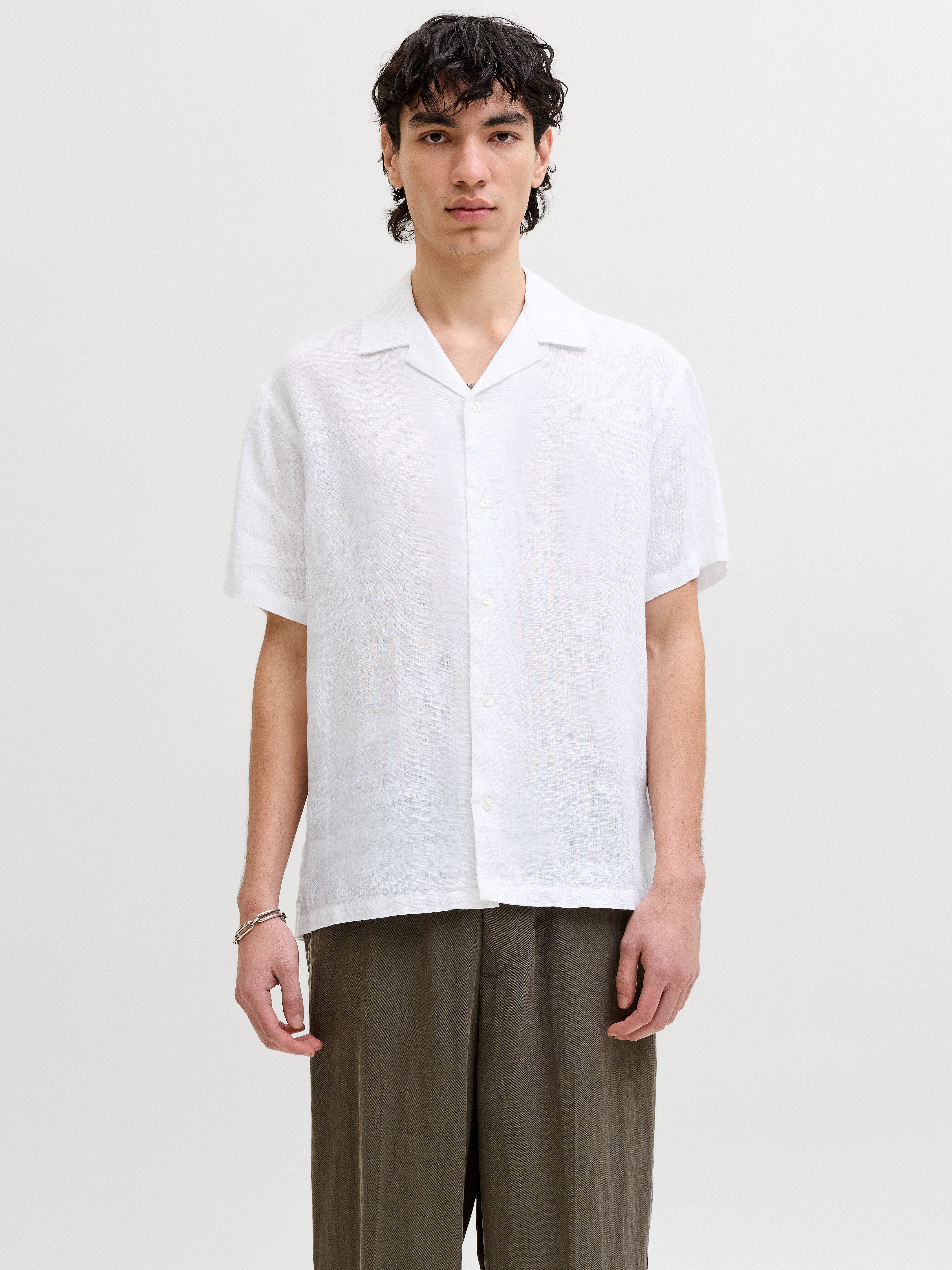 Jack & Jones Leinenhemd JPRBLALAWRENCE LINEN RESORT S/S SHIRT SN Leinen, relaxed fit