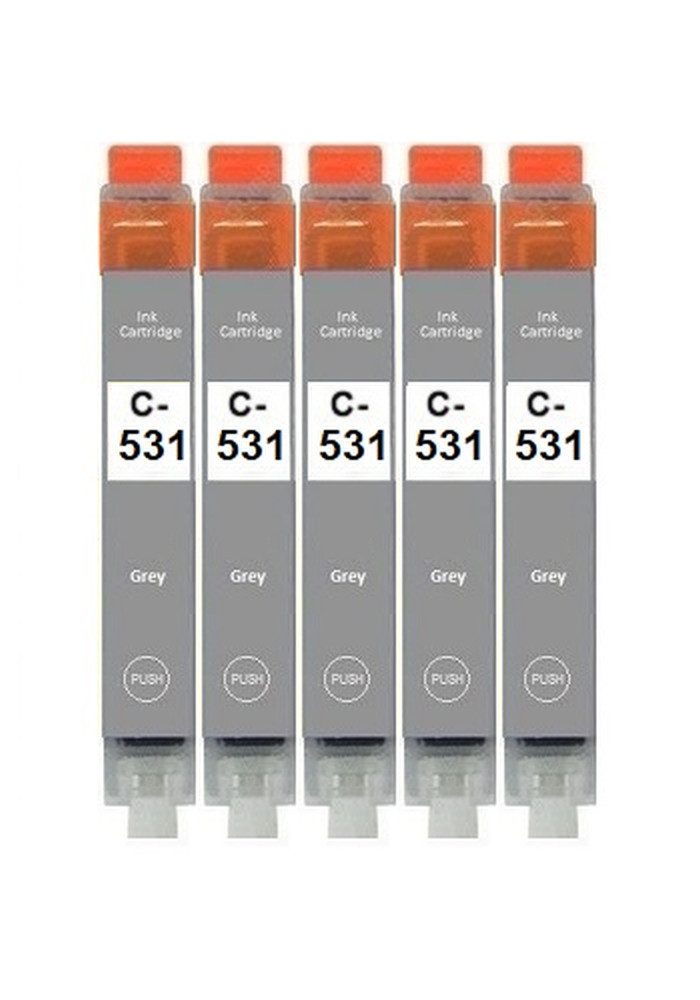inkpro 5 x Druckerpatrone kompatibel mit Canon PGI-530 & CLI-531 Tintenpatrone (für Pixma TS8500, TS8550, TS8551, TS8552, TS8700, TS8750, TS8751, Füllmengen: PGI-530 = 21,5 ml / CLI-531 alle Farben = 11,5 ml)