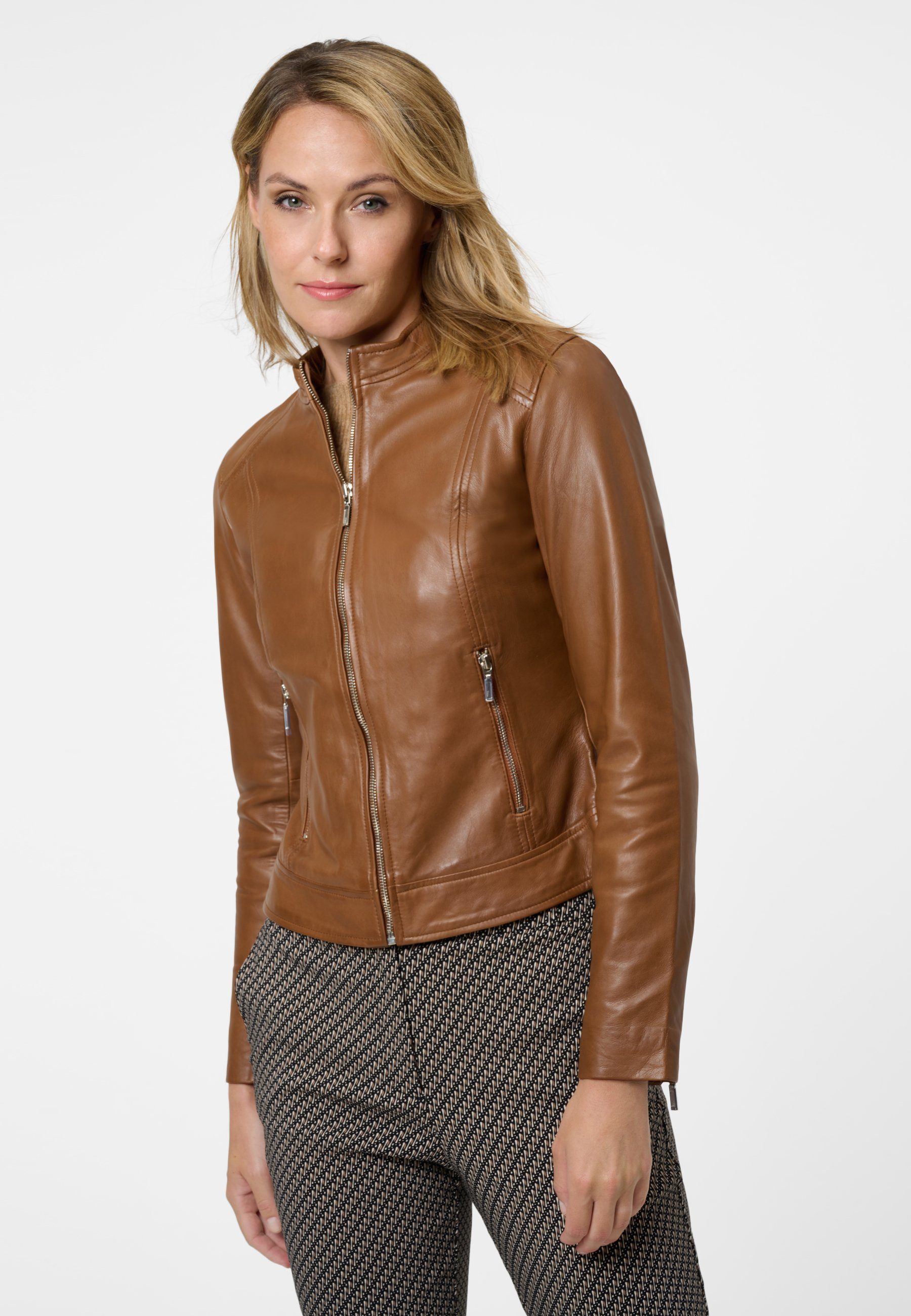 RICANO Lederjacke Ciara Hochwertiges Lamm-Nappa-Leder günstig online kaufen