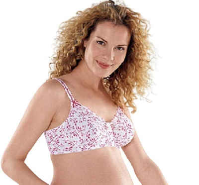 Anita Maternity Schwangerschafts-BH 5031 weiß mit rotem Muster ohne Bügel