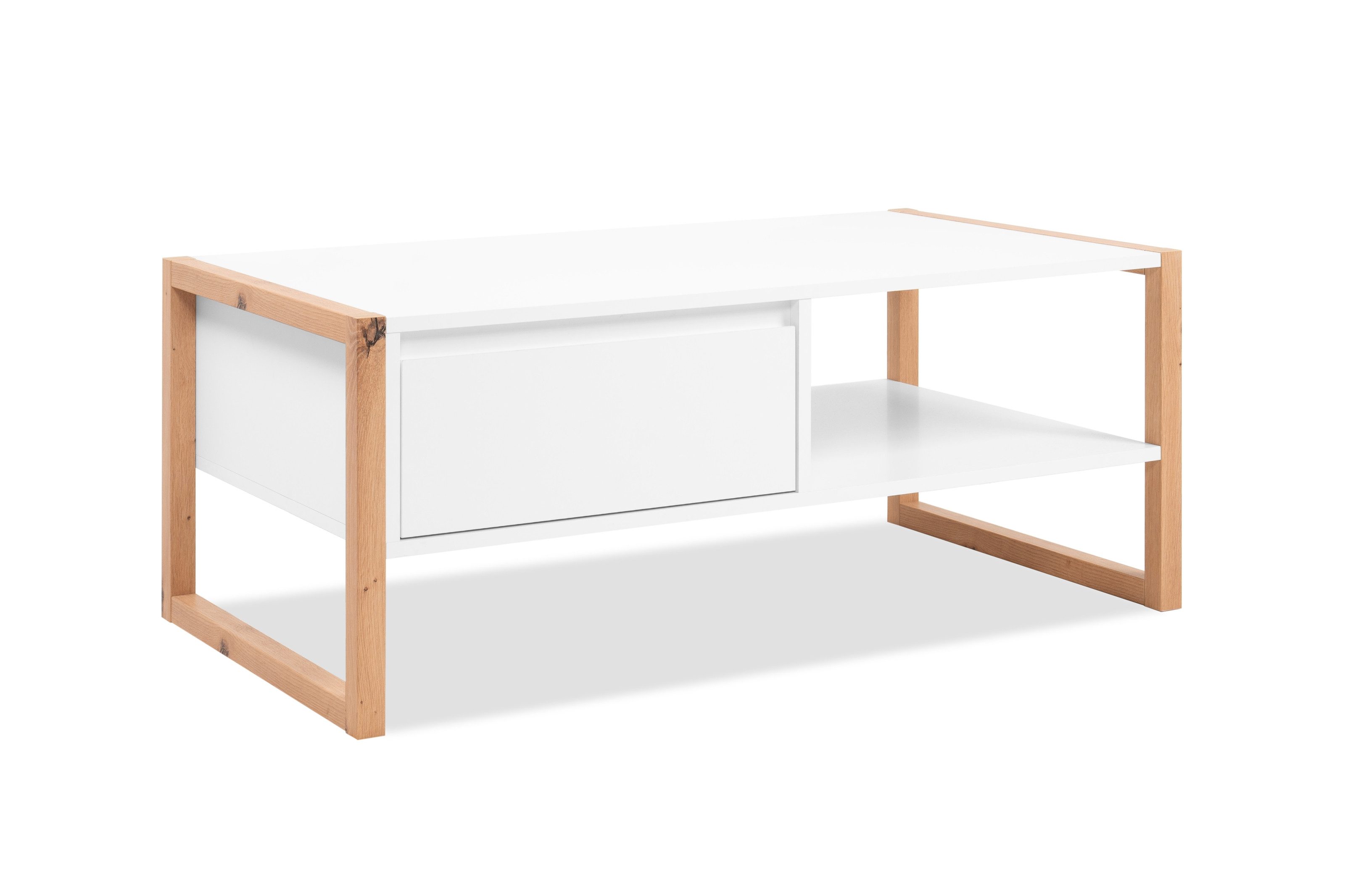 freiraum Couchtisch Denver, in weiß / Dekor Artisan Oak - 100x40x55cm (BxHxT)