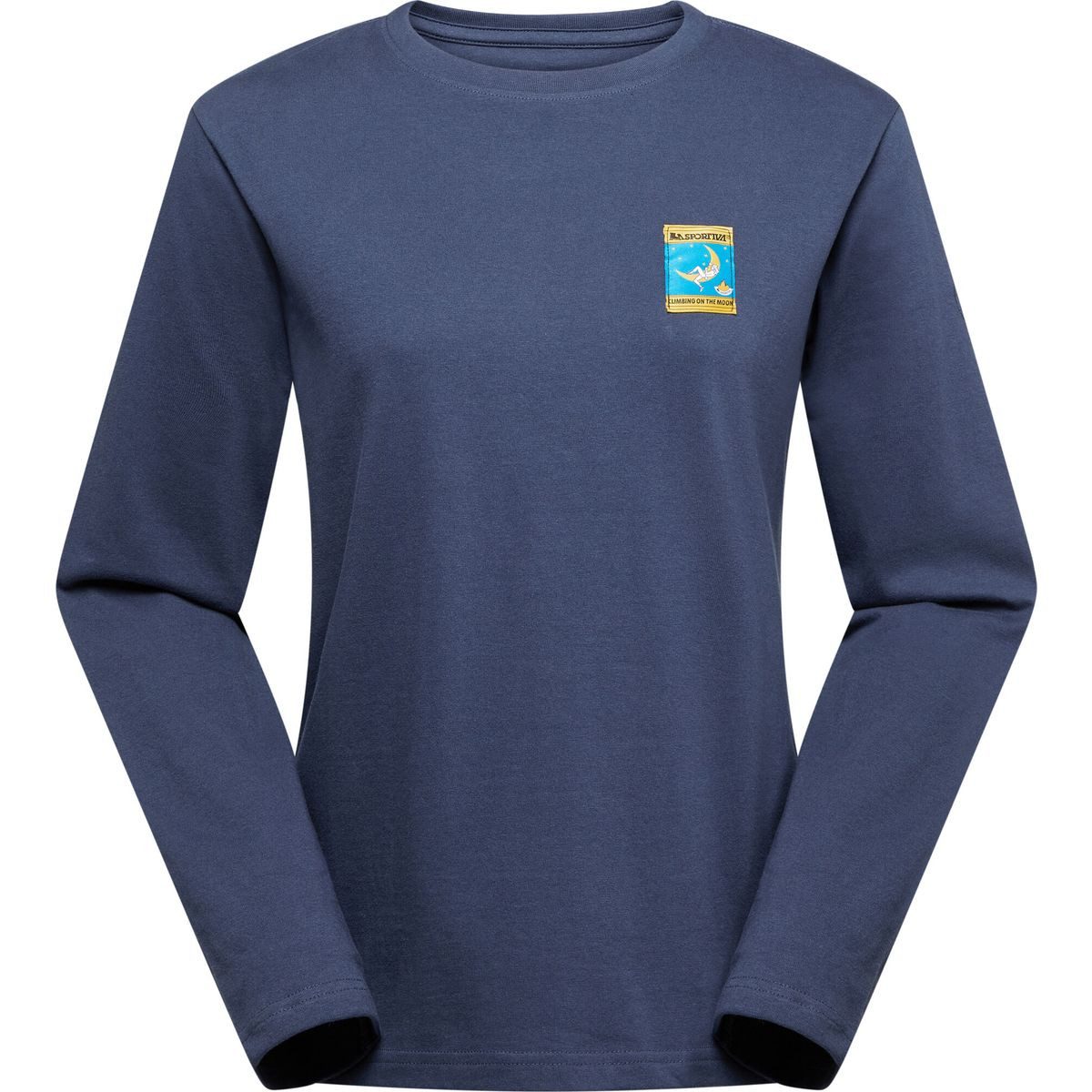 La Sportiva Longsleeve Moon Climb Long Sleeve Women Langarmshirt aus Bio-Baumwolle mit lockerem Schnitt und einzigartigem